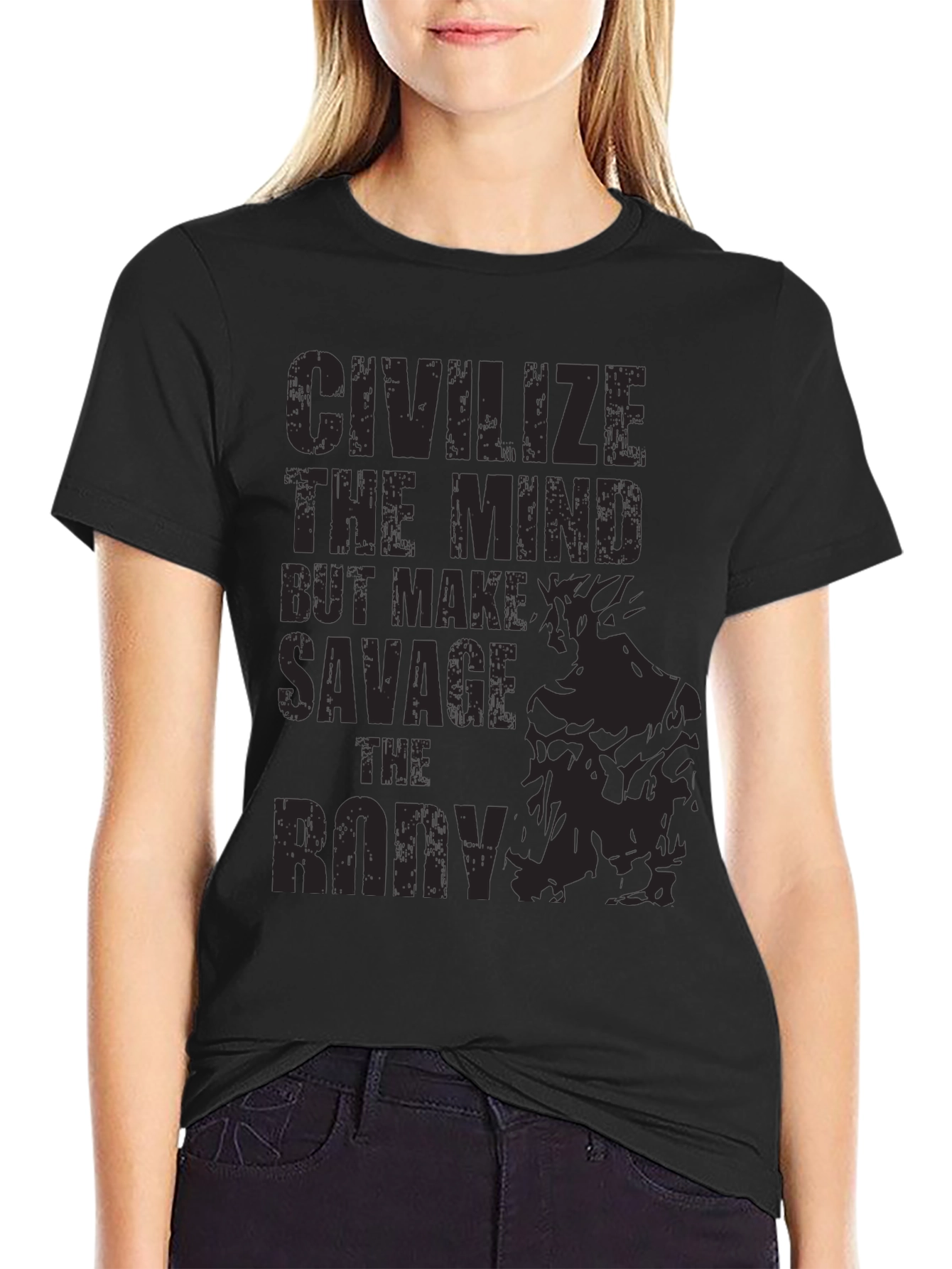Savage Bodybuilding Black Graphic Tee
