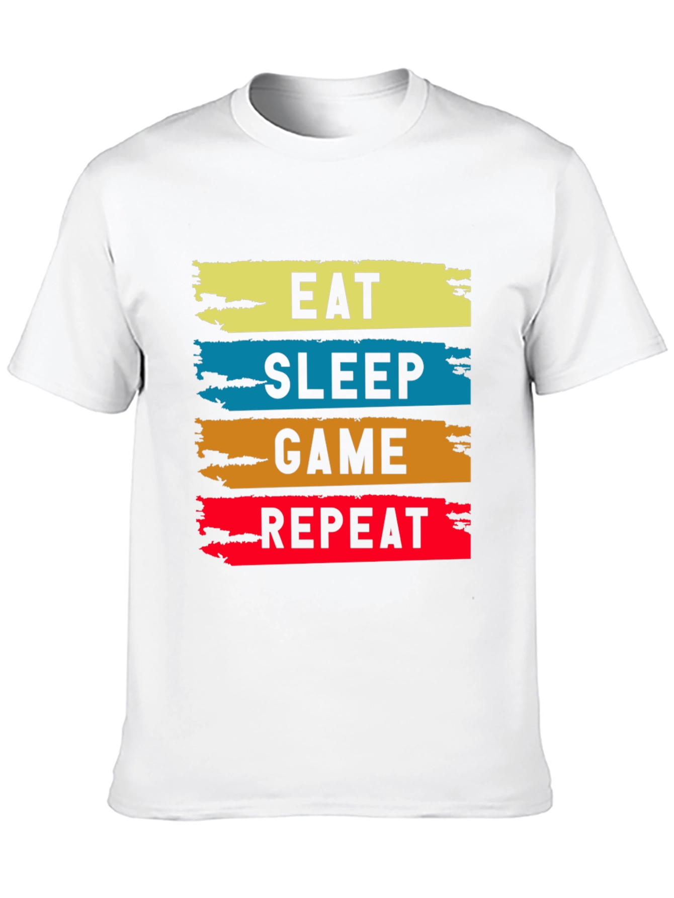 Eat Sleep Game Repeat Graphic Tee - Gamer T-Shirt