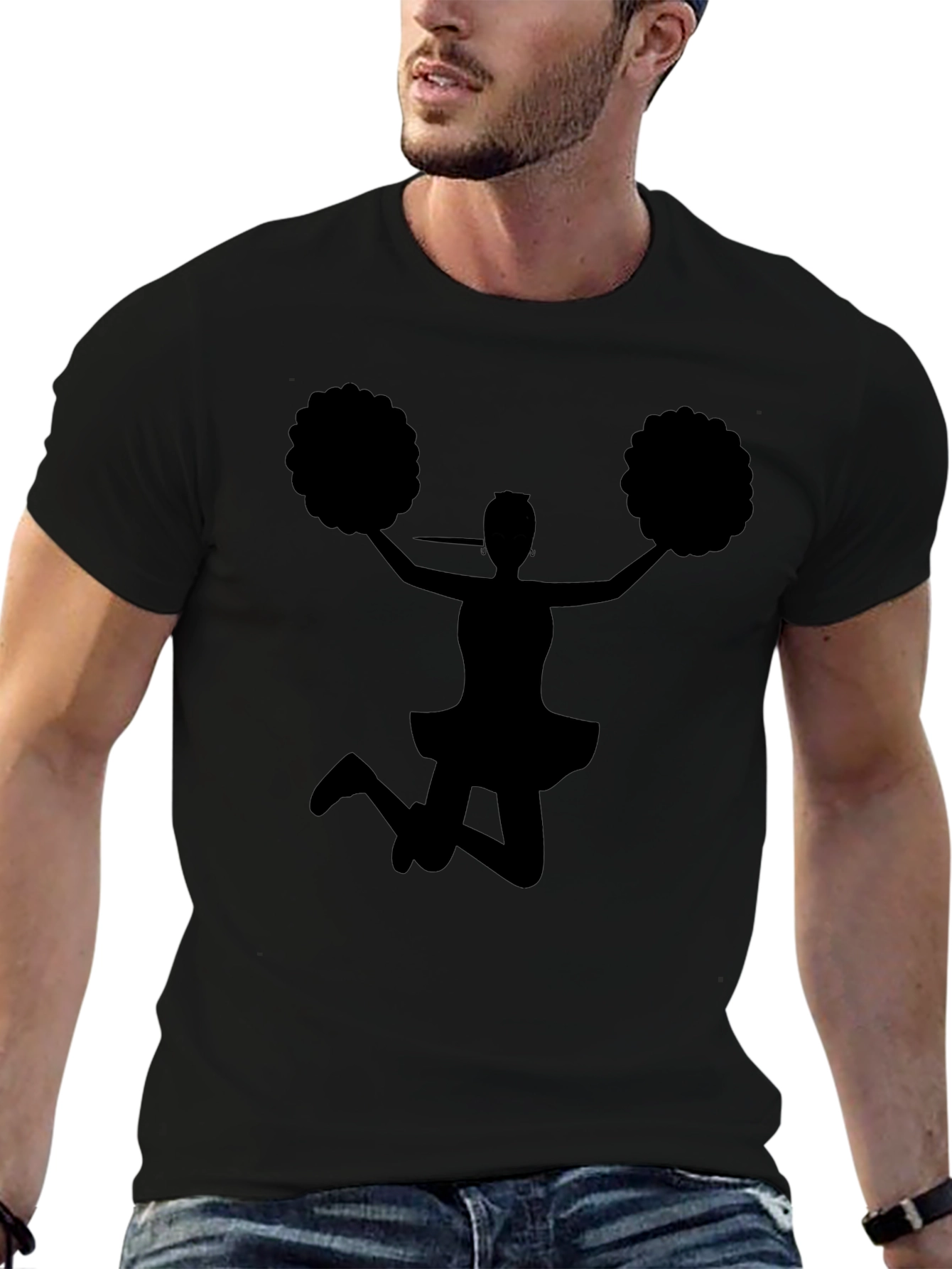 Cheerleader Silhouette Graphic Tee