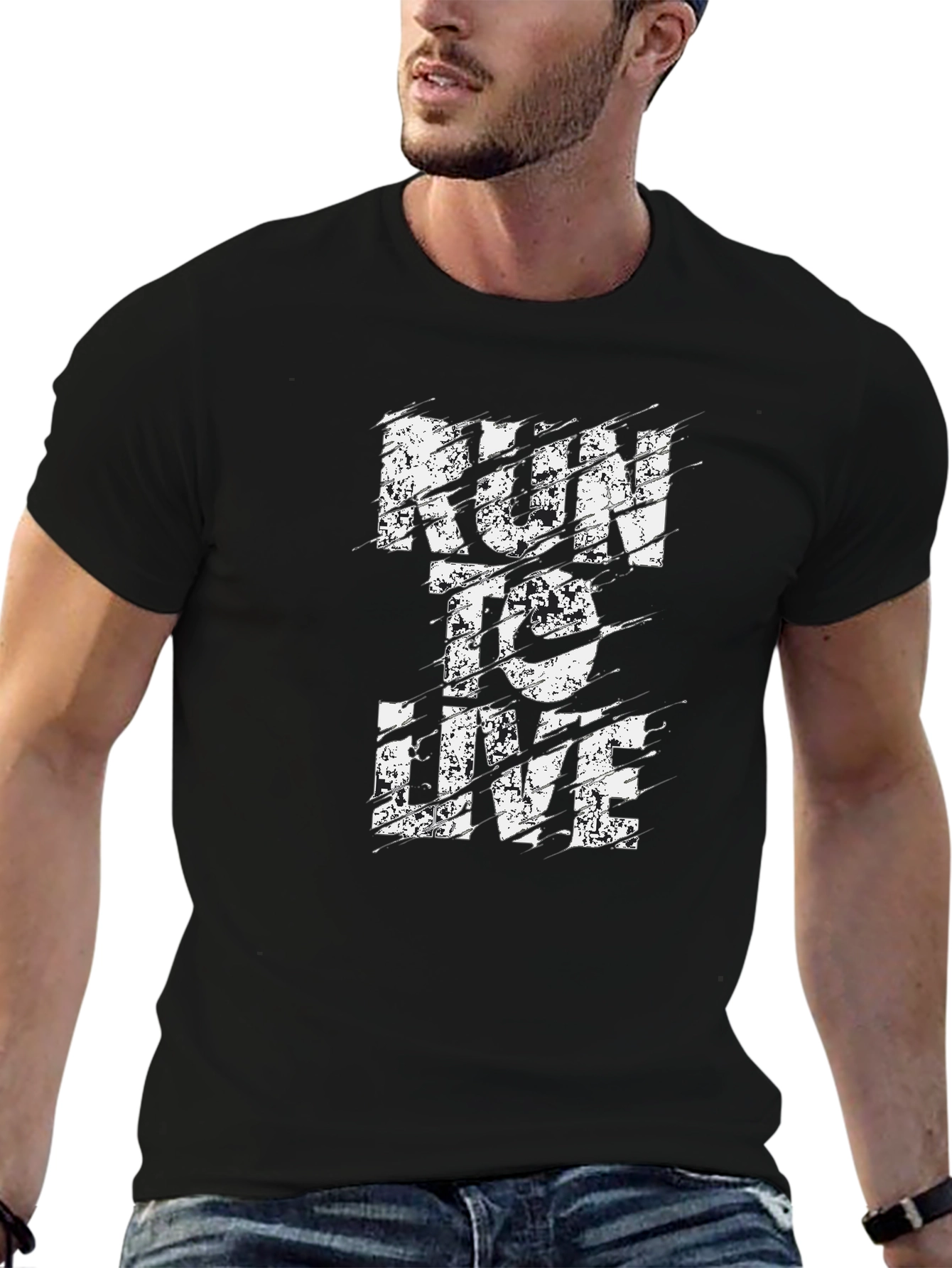 Run to Live Graphic Print T-Shirt