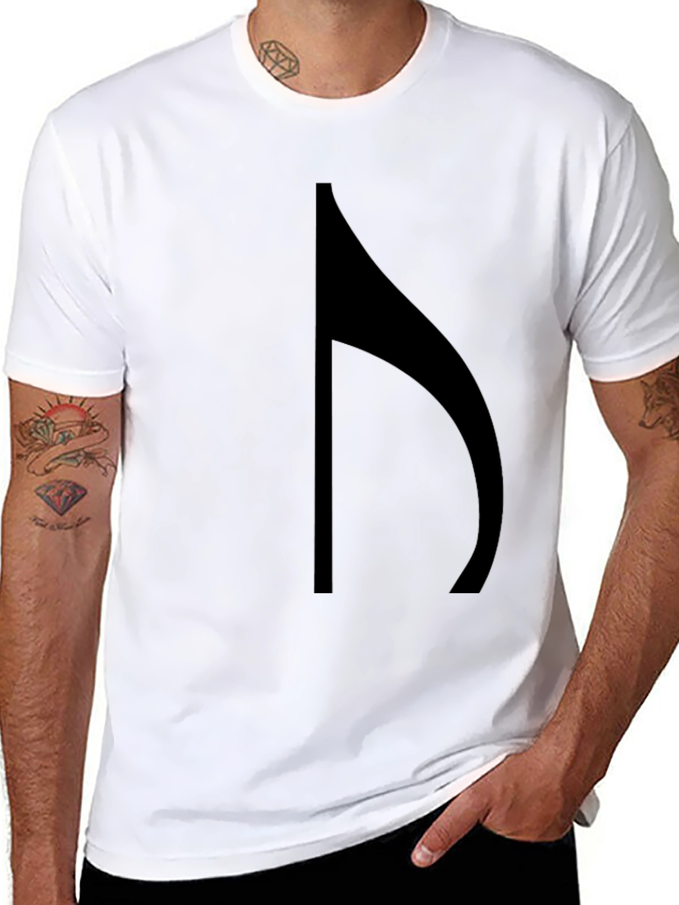 Mens Black T-Shirt with Abstract Graphic