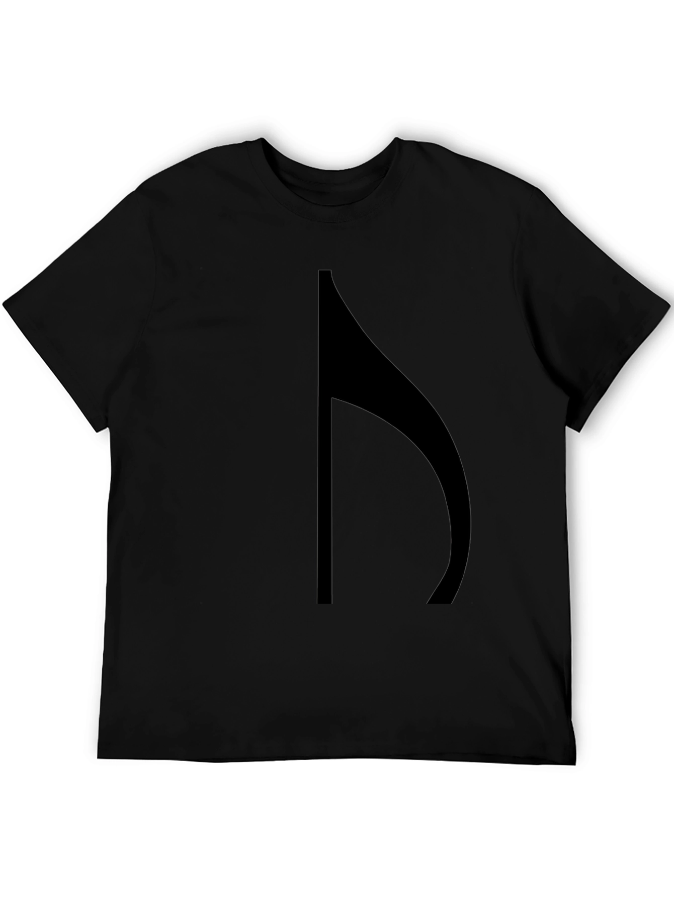 Mens Black T-Shirt with Abstract Graphic