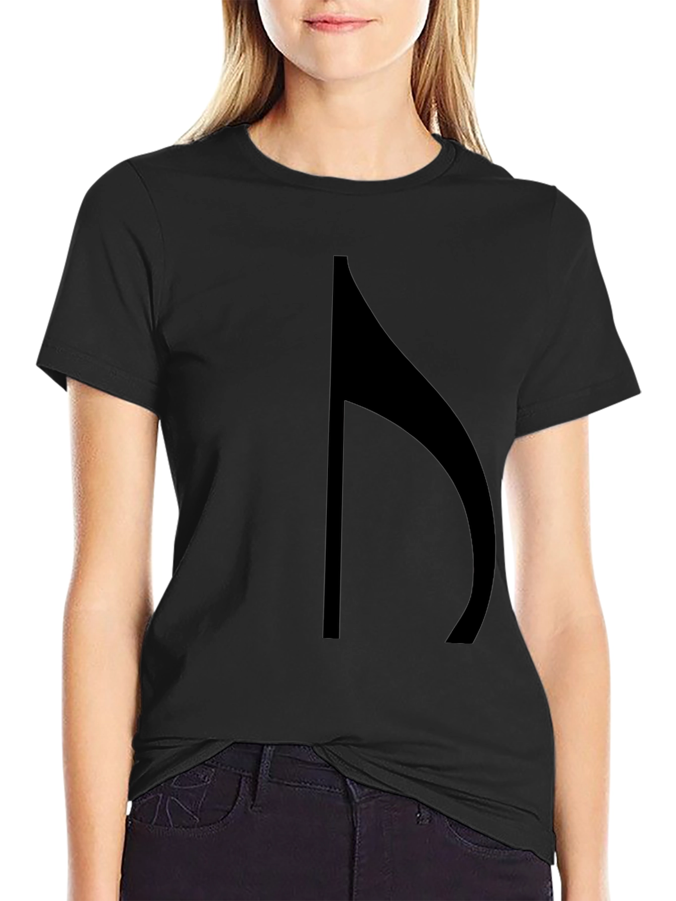 Mens Black T-Shirt with Abstract Graphic