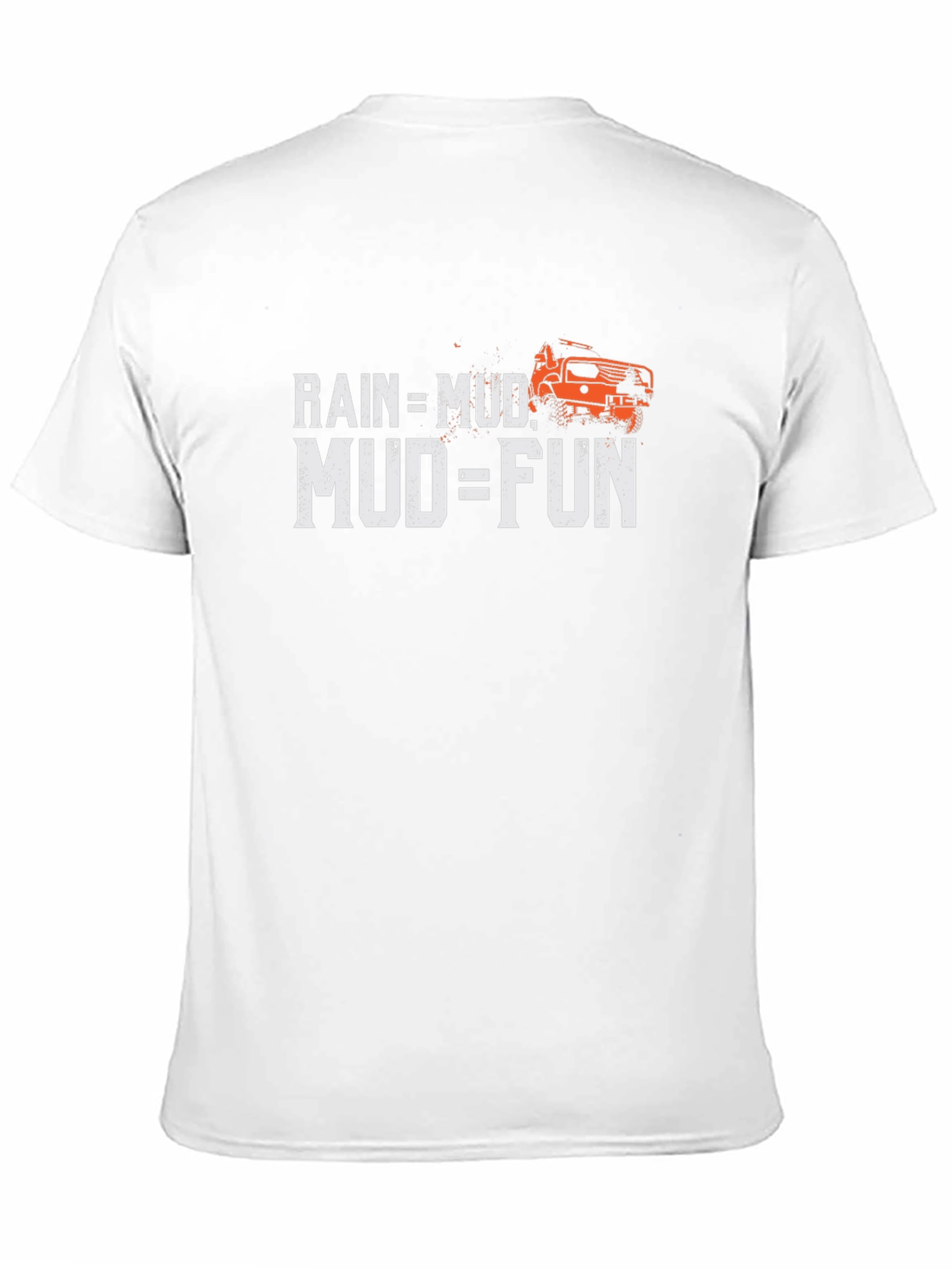 Rain = Mud Mud = Fun Black Graphic T-Shirt