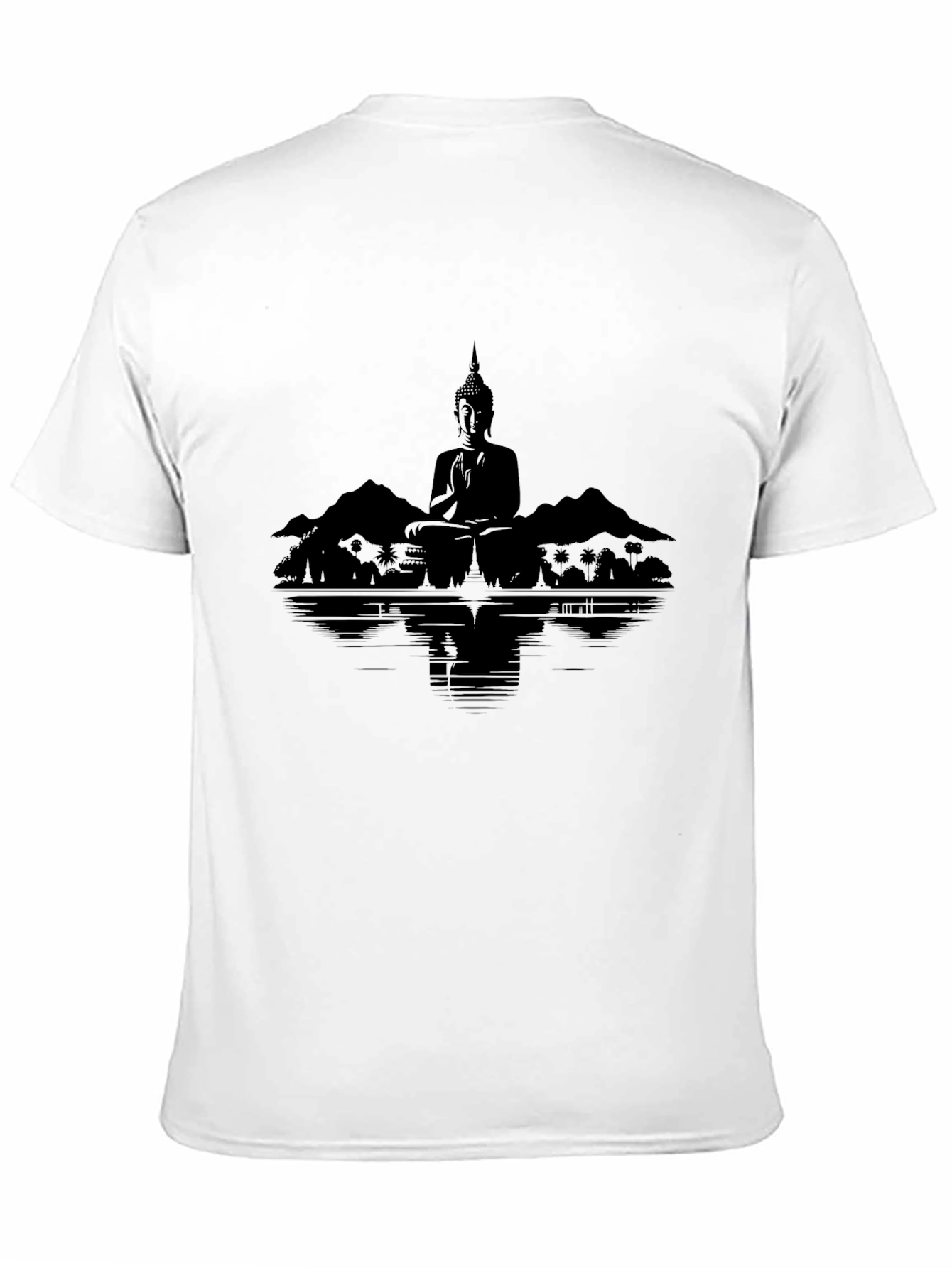 Meditative Buddha Graphic Tee - Serene Reflections