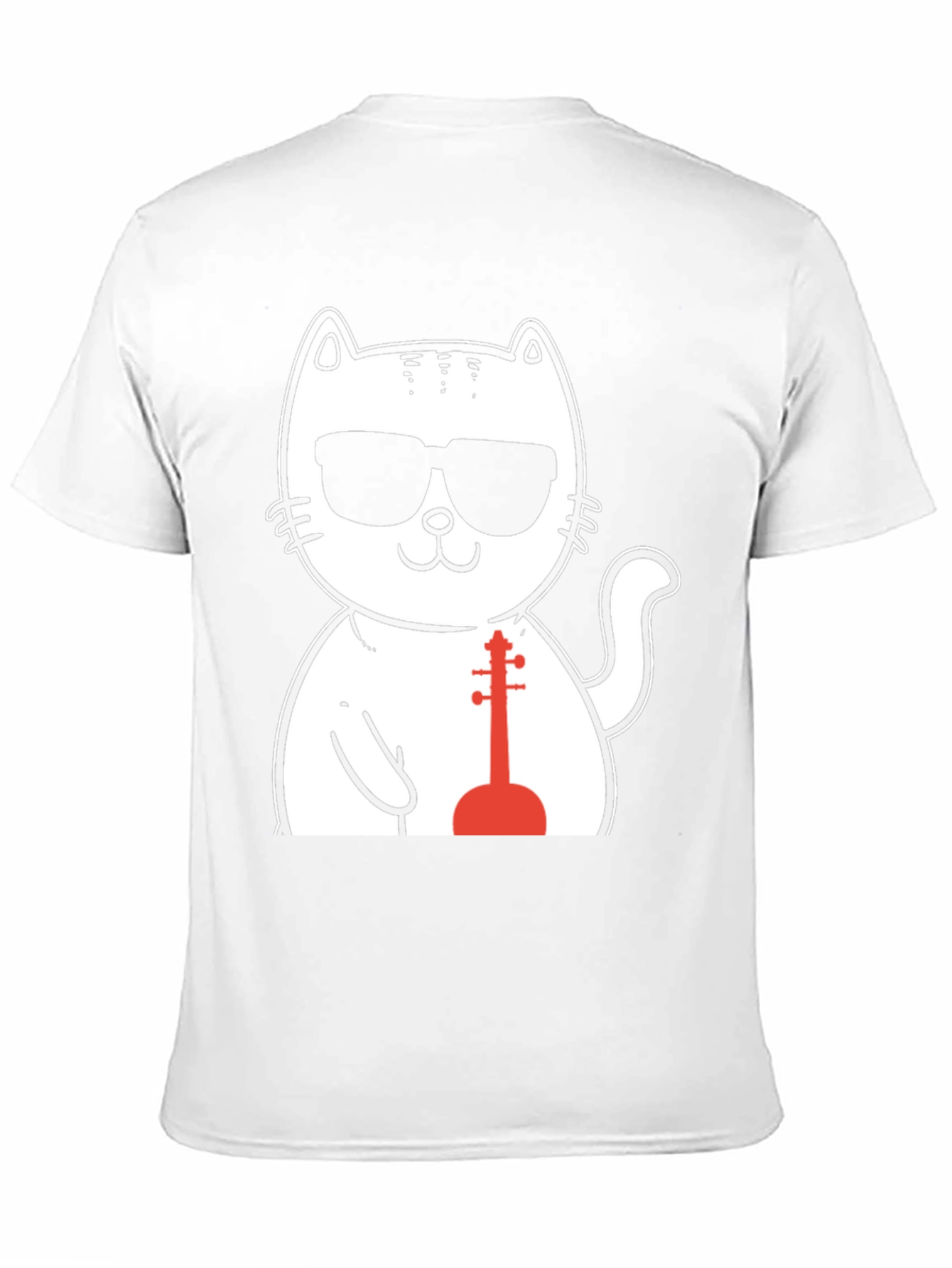 Cool Cat Musician T-Shirt - Black