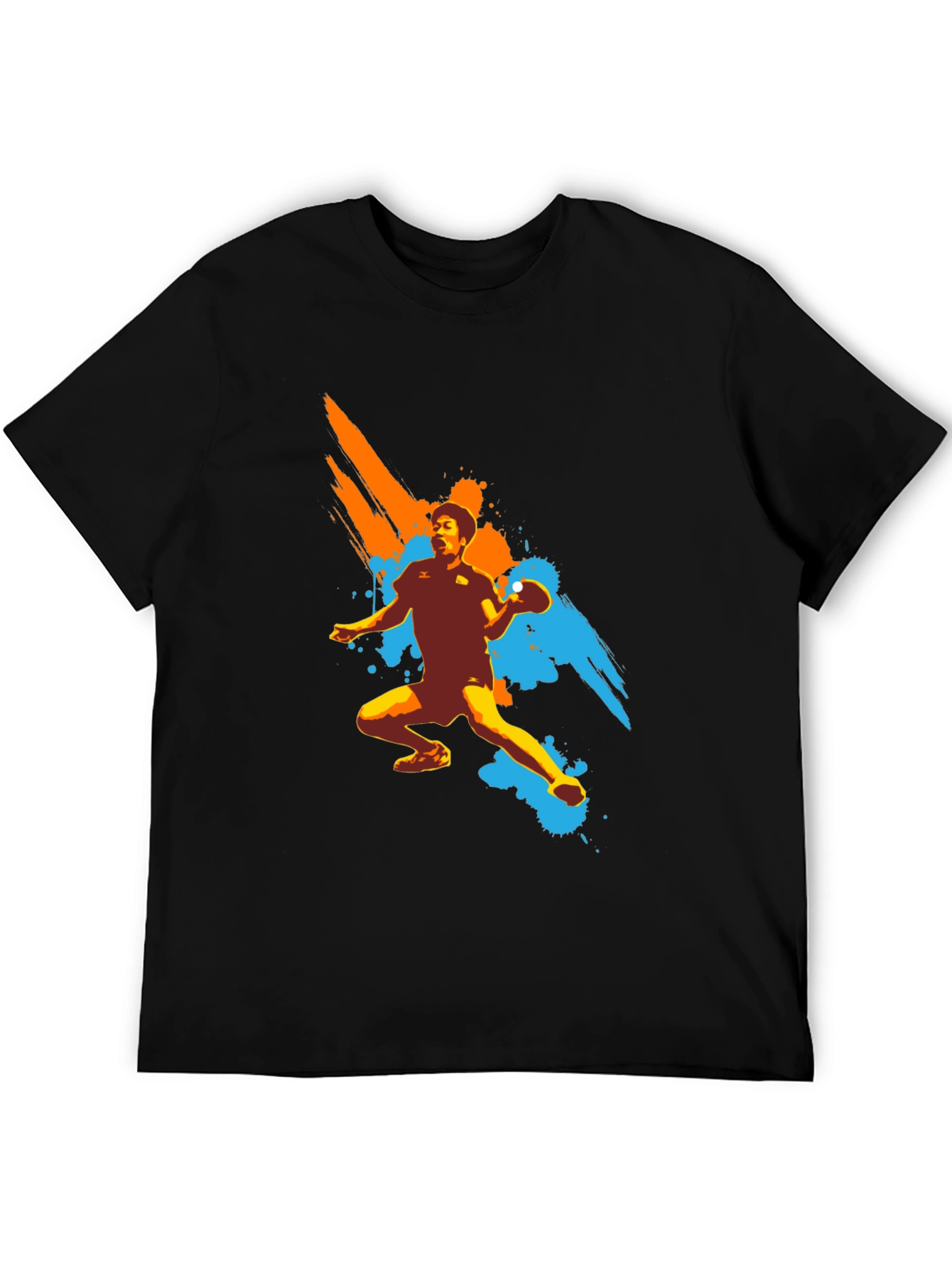 Mens Table Tennis Graphic Tee - Black