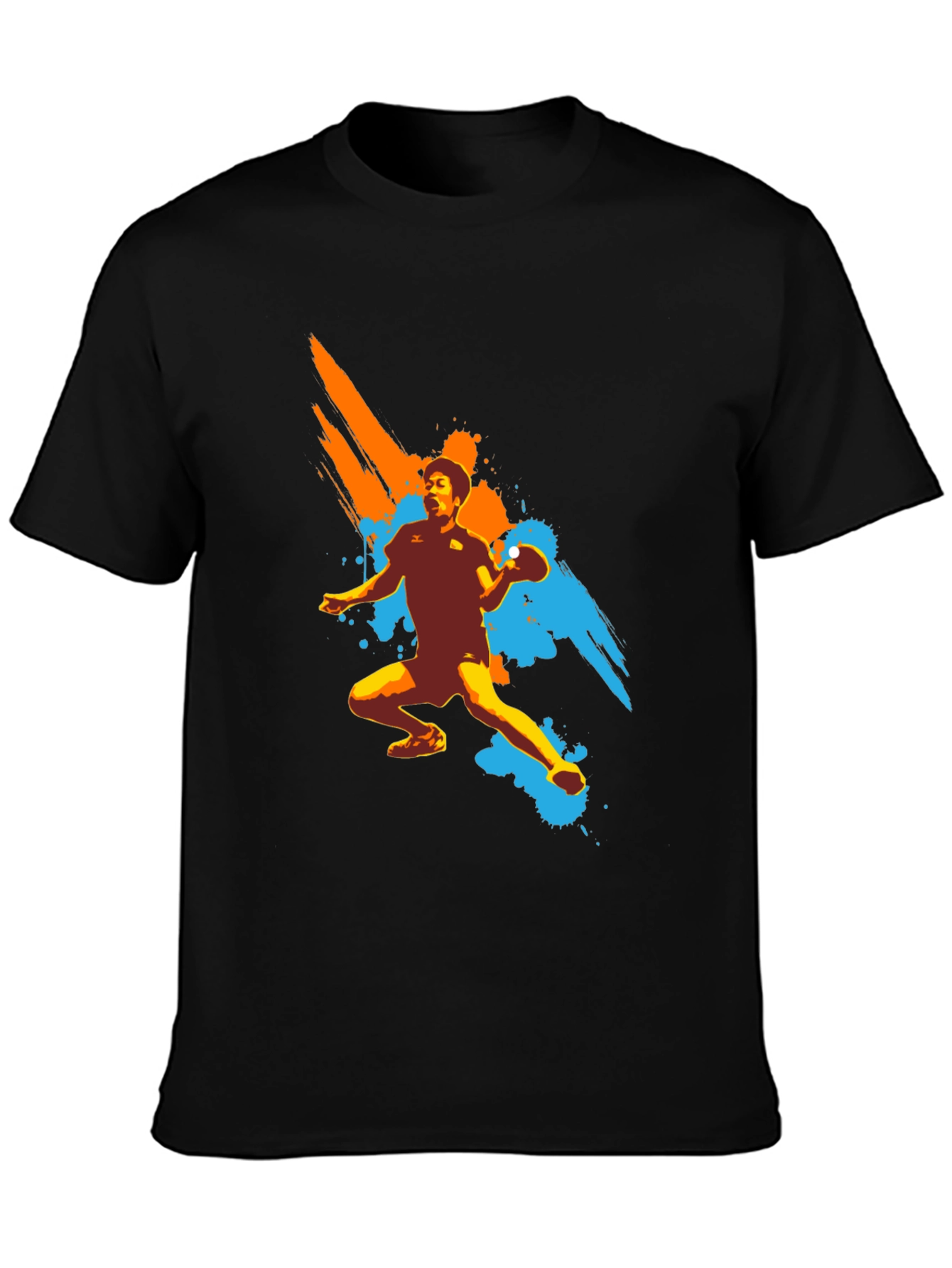 Mens Table Tennis Graphic Tee - Black