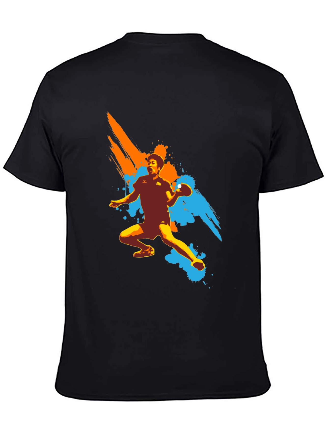 Mens Table Tennis Graphic Tee - Black