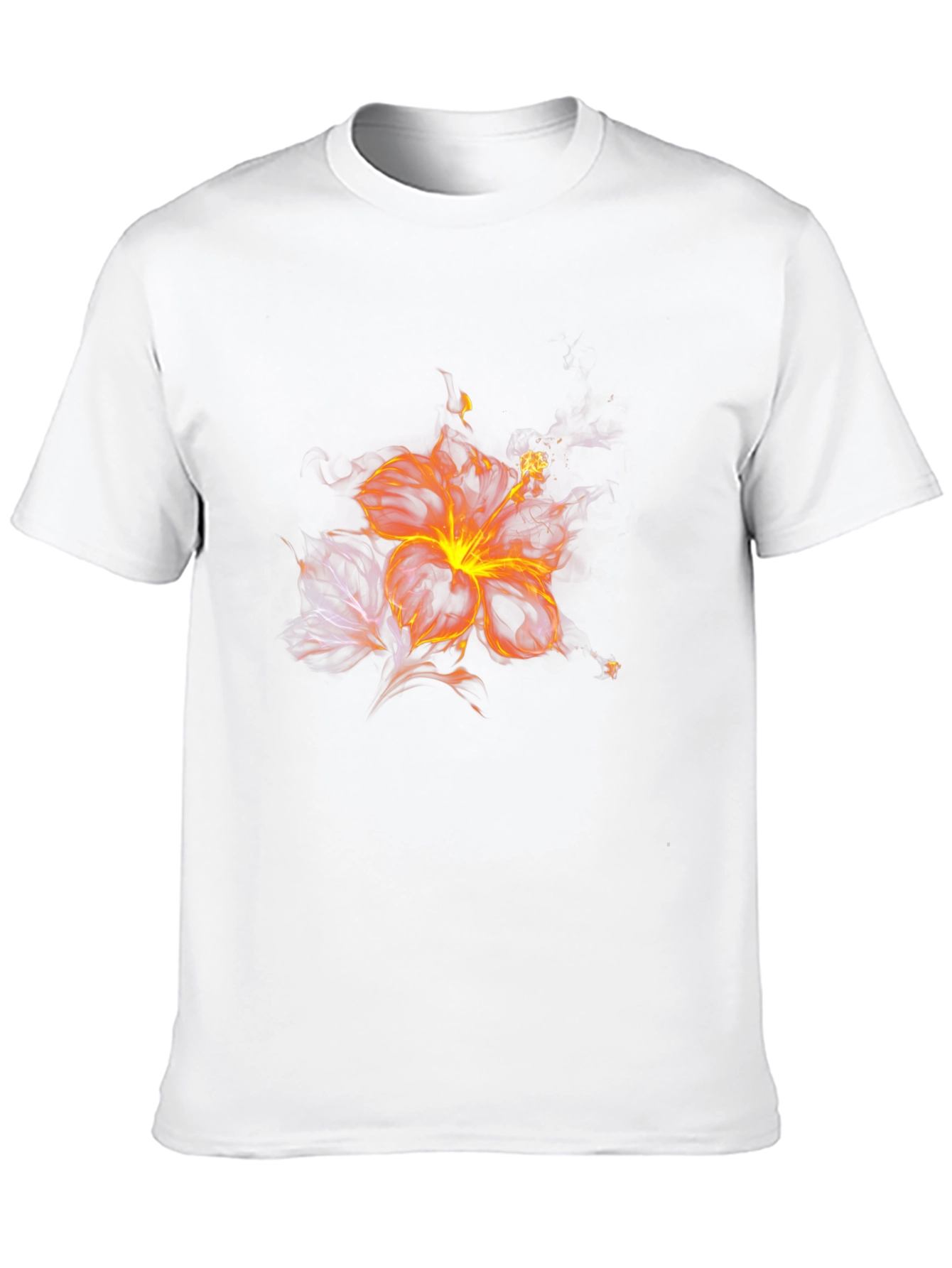 Fiery Floral Graphic Black Tee