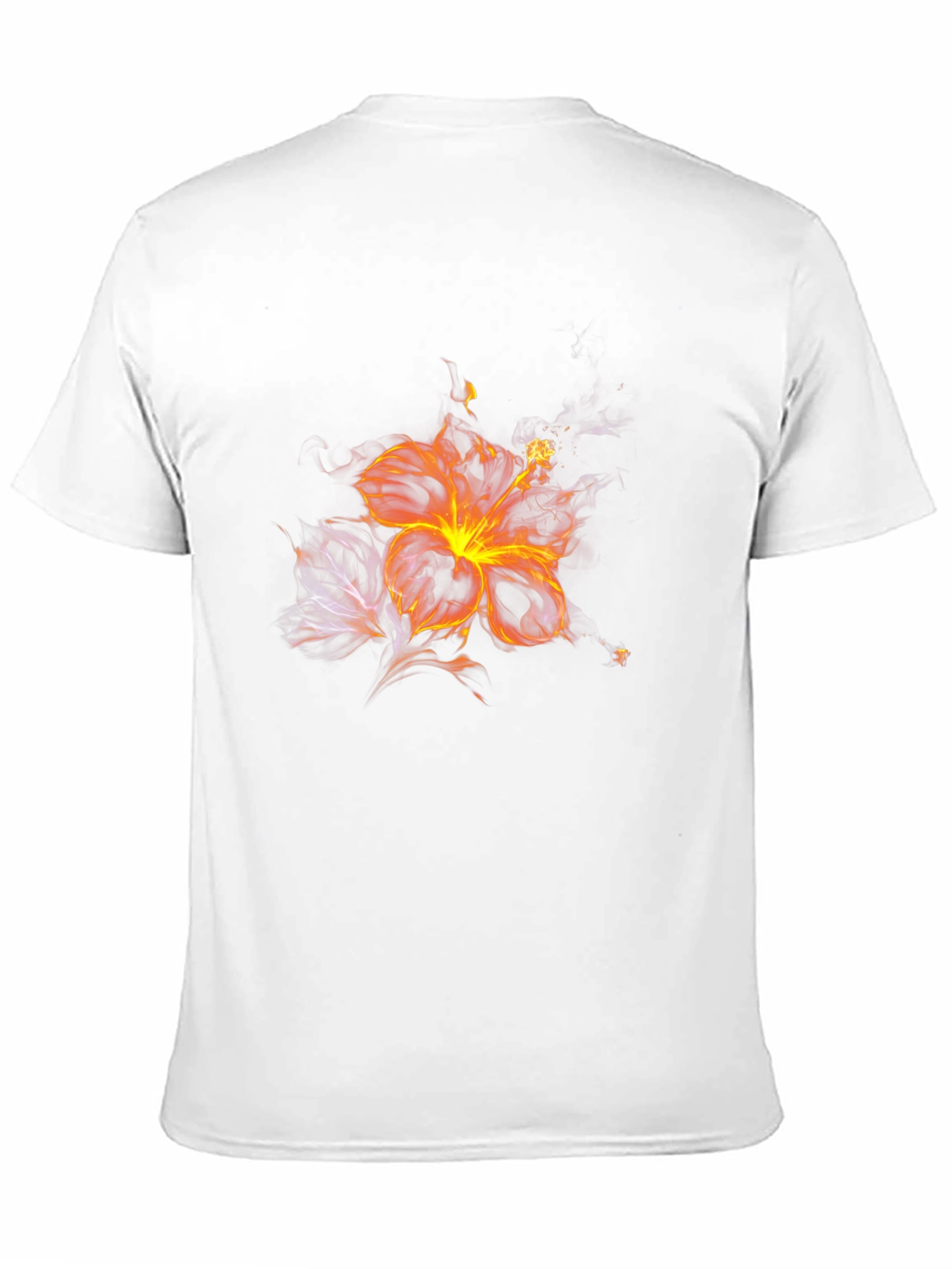 Fiery Floral Graphic Black Tee