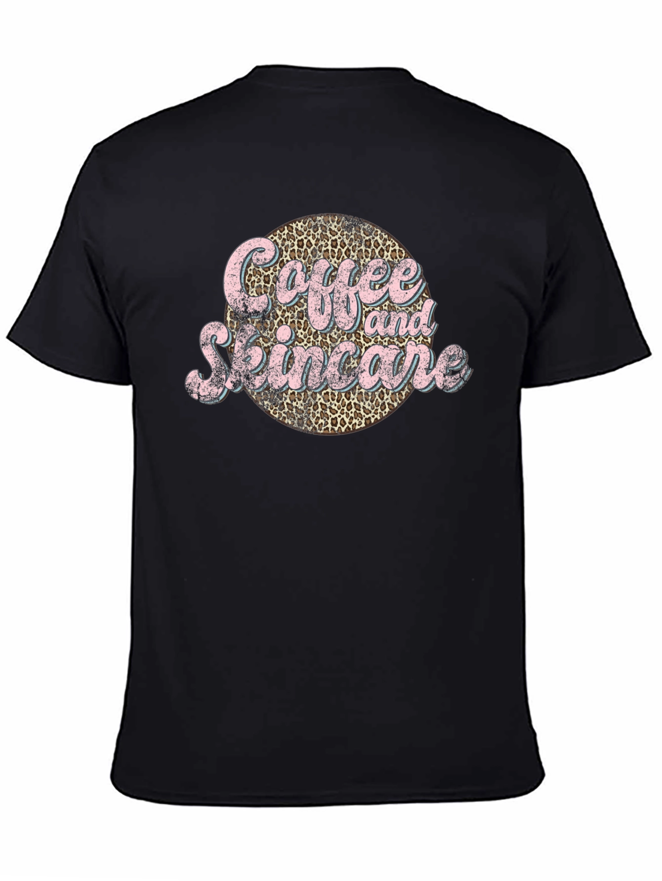 Coffee & Skincare Leopard Print Graphic Tee