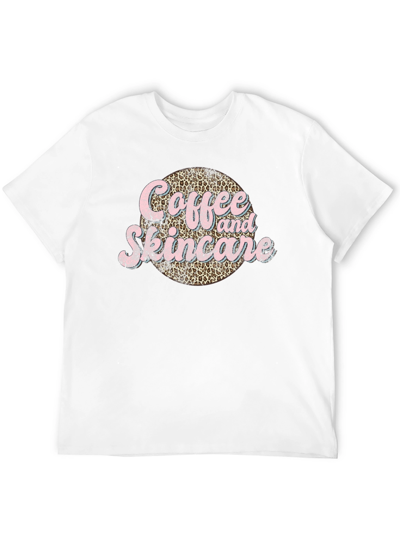 Coffee & Skincare Leopard Print Graphic Tee