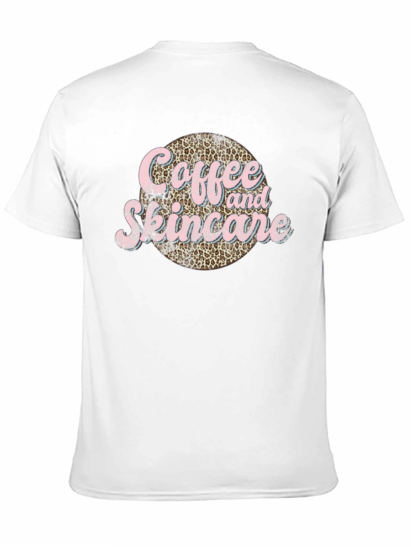 Coffee & Skincare Leopard Print Graphic Tee