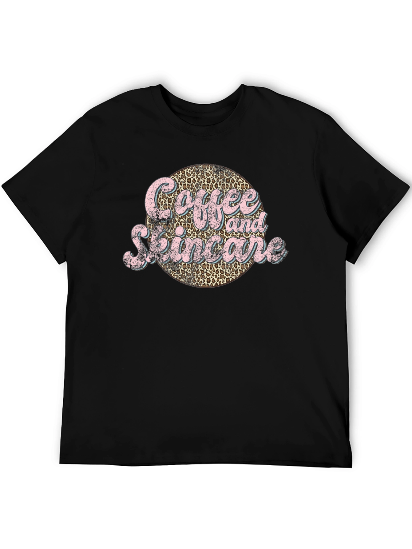 Coffee & Skincare Leopard Print Graphic Tee