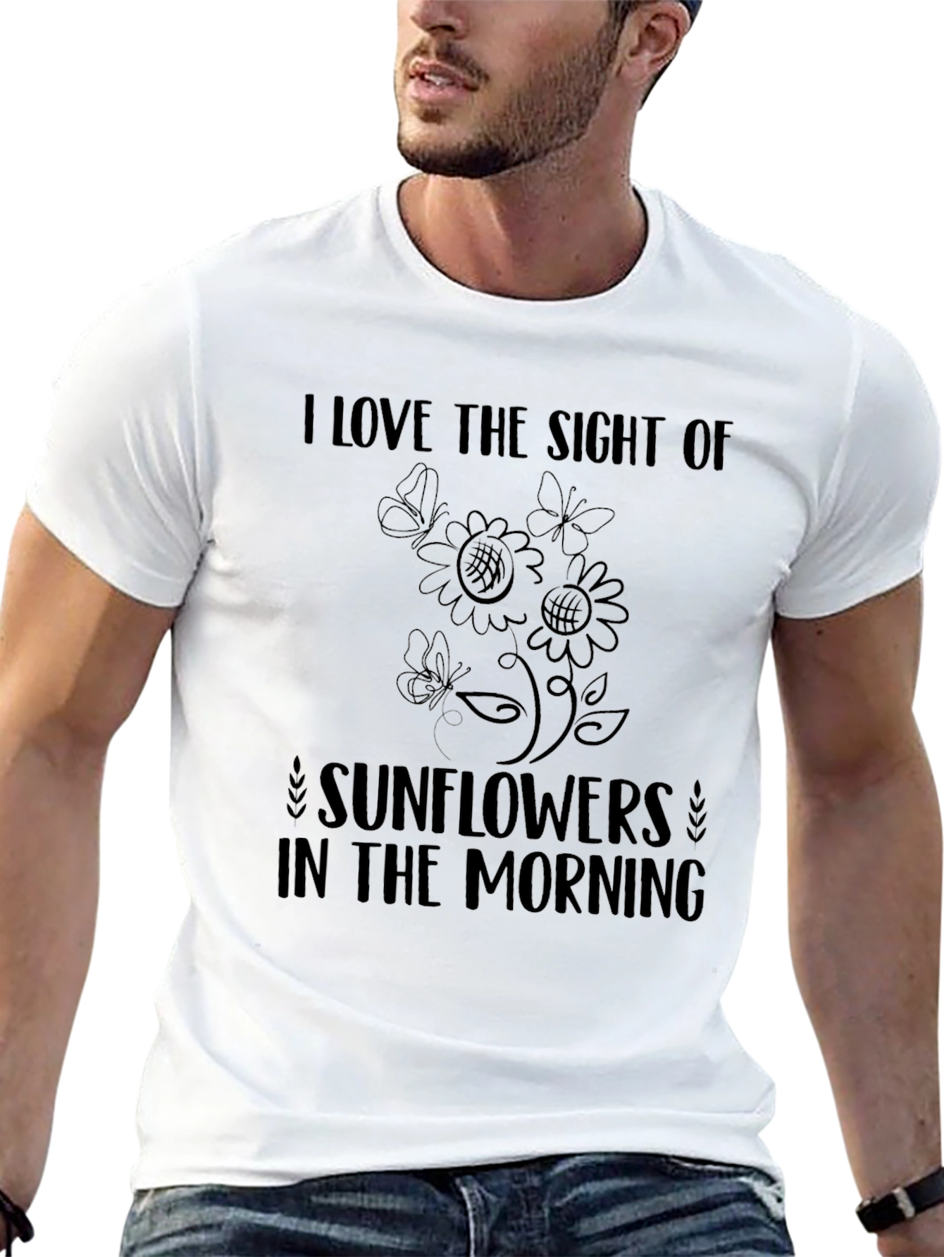 Sunflower Morning Graphic Tee - Black Unisex Shirt