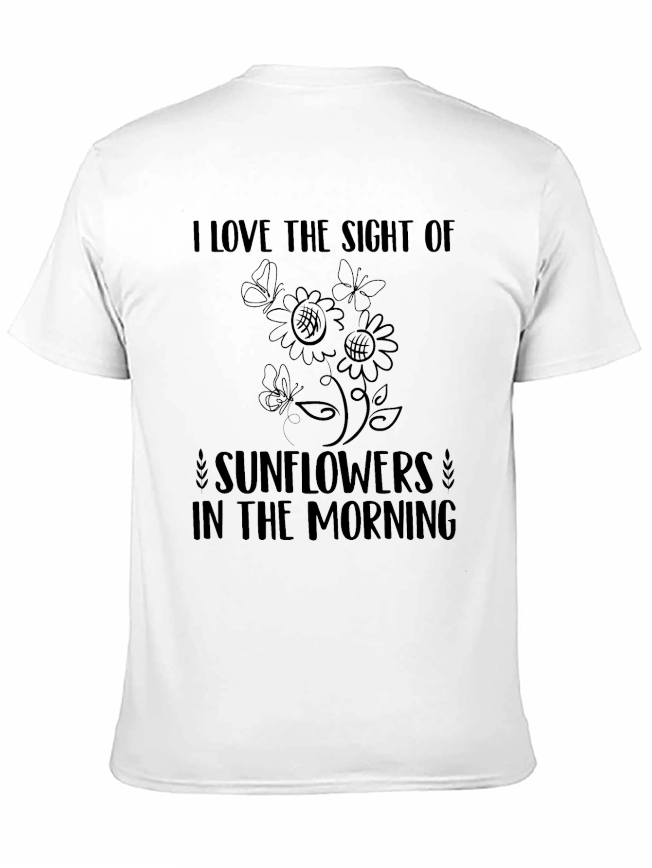 Sunflower Morning Graphic Tee - Black Unisex Shirt