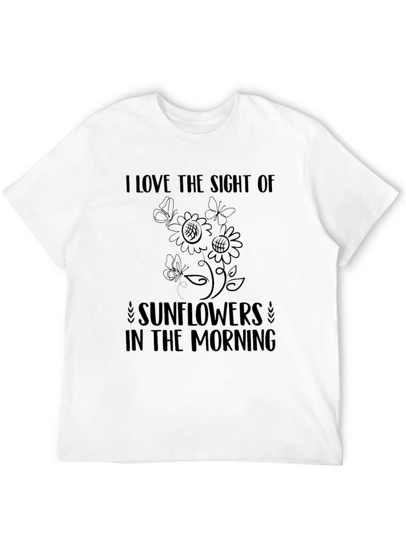 Sunflower Morning Graphic Tee - Black Unisex Shirt