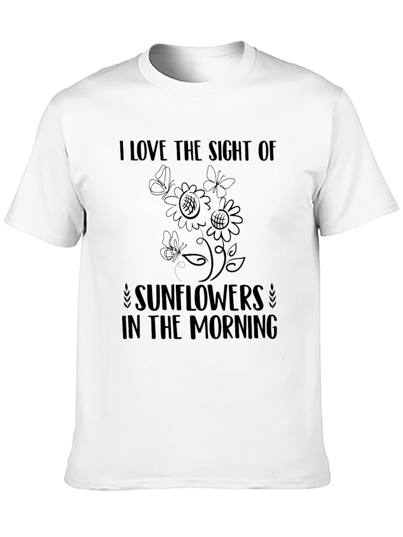 Sunflower Morning Graphic Tee - Black Unisex Shirt