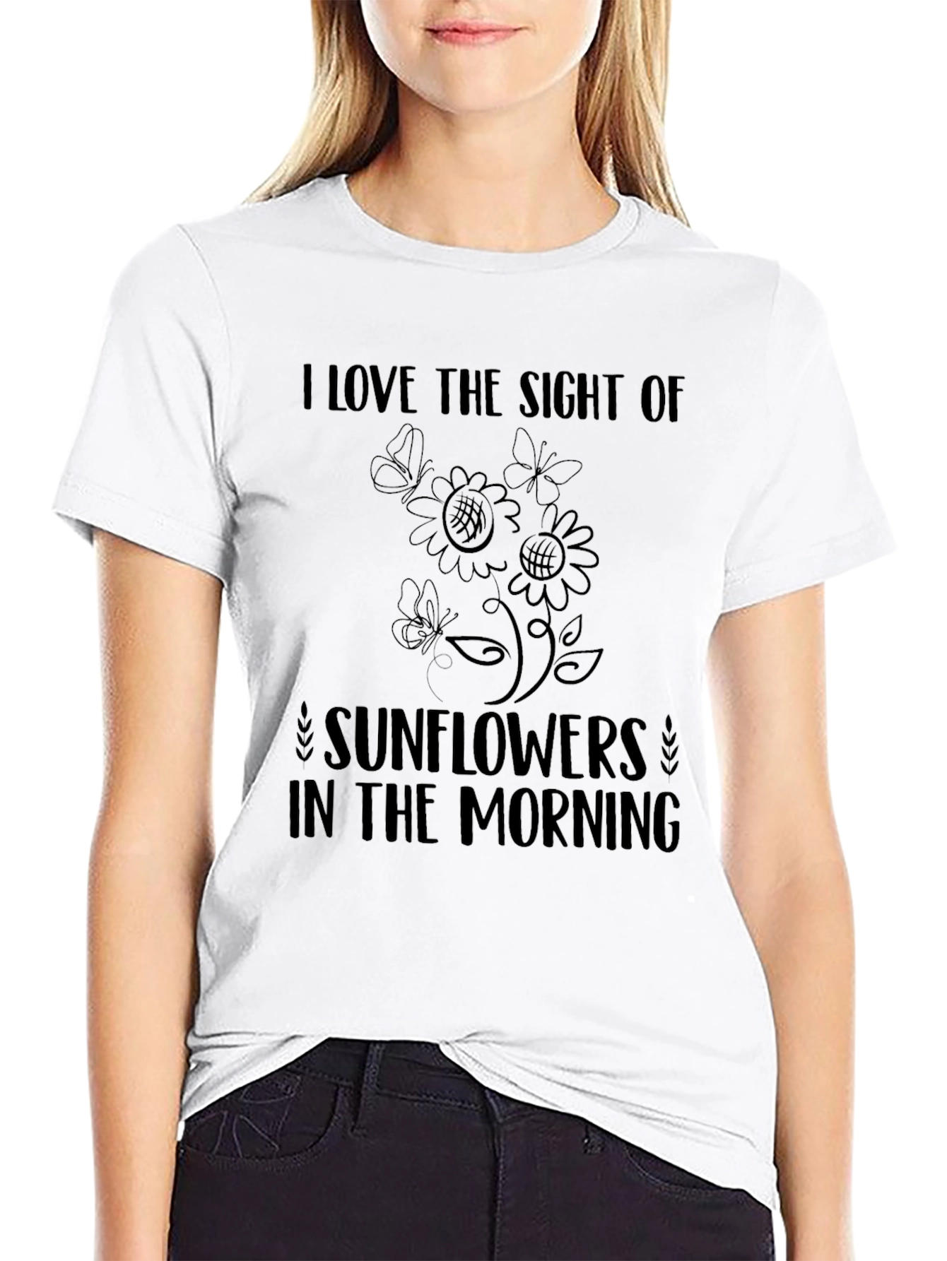 Sunflower Morning Graphic Tee - Black Unisex Shirt