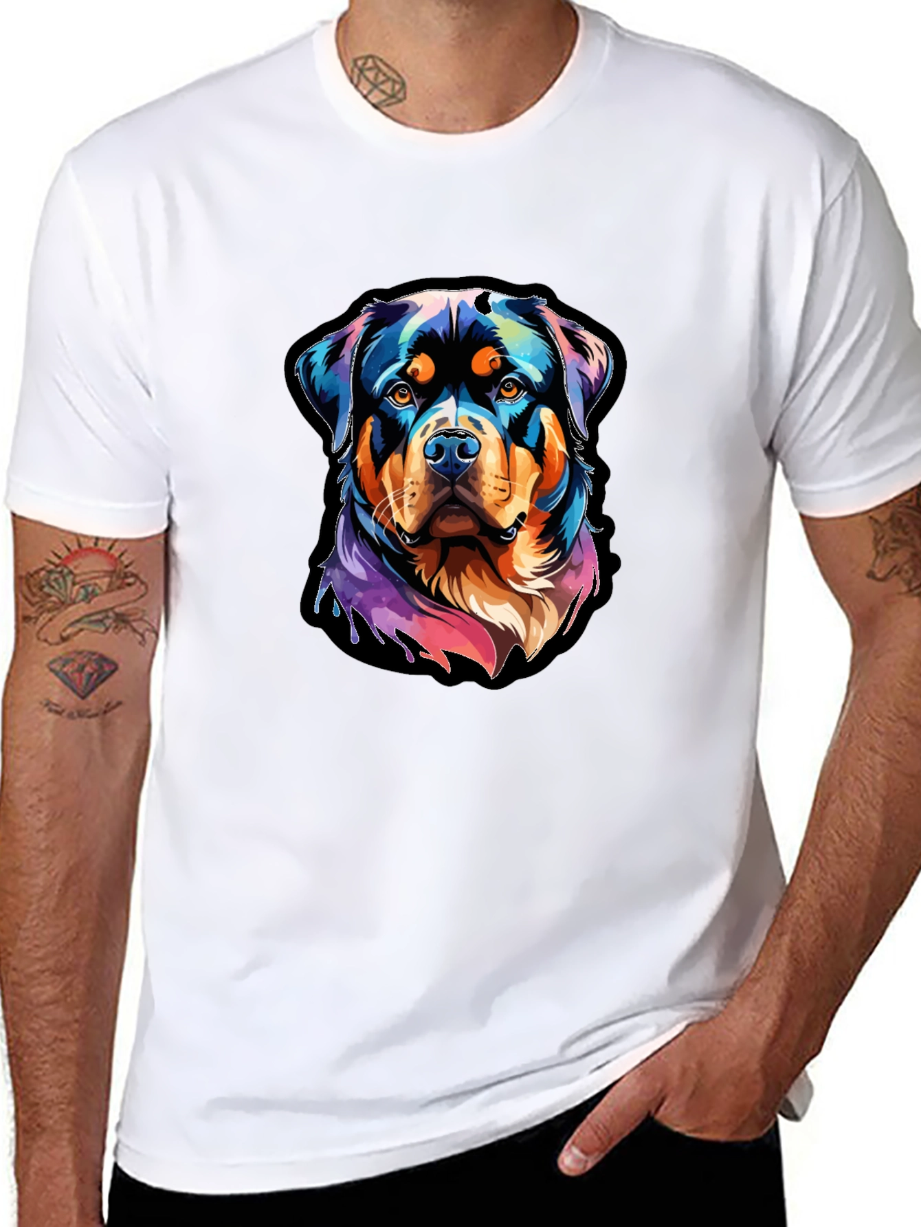 Rottweiler Art Graphic Tee - Stylish Dog Lover Shirt