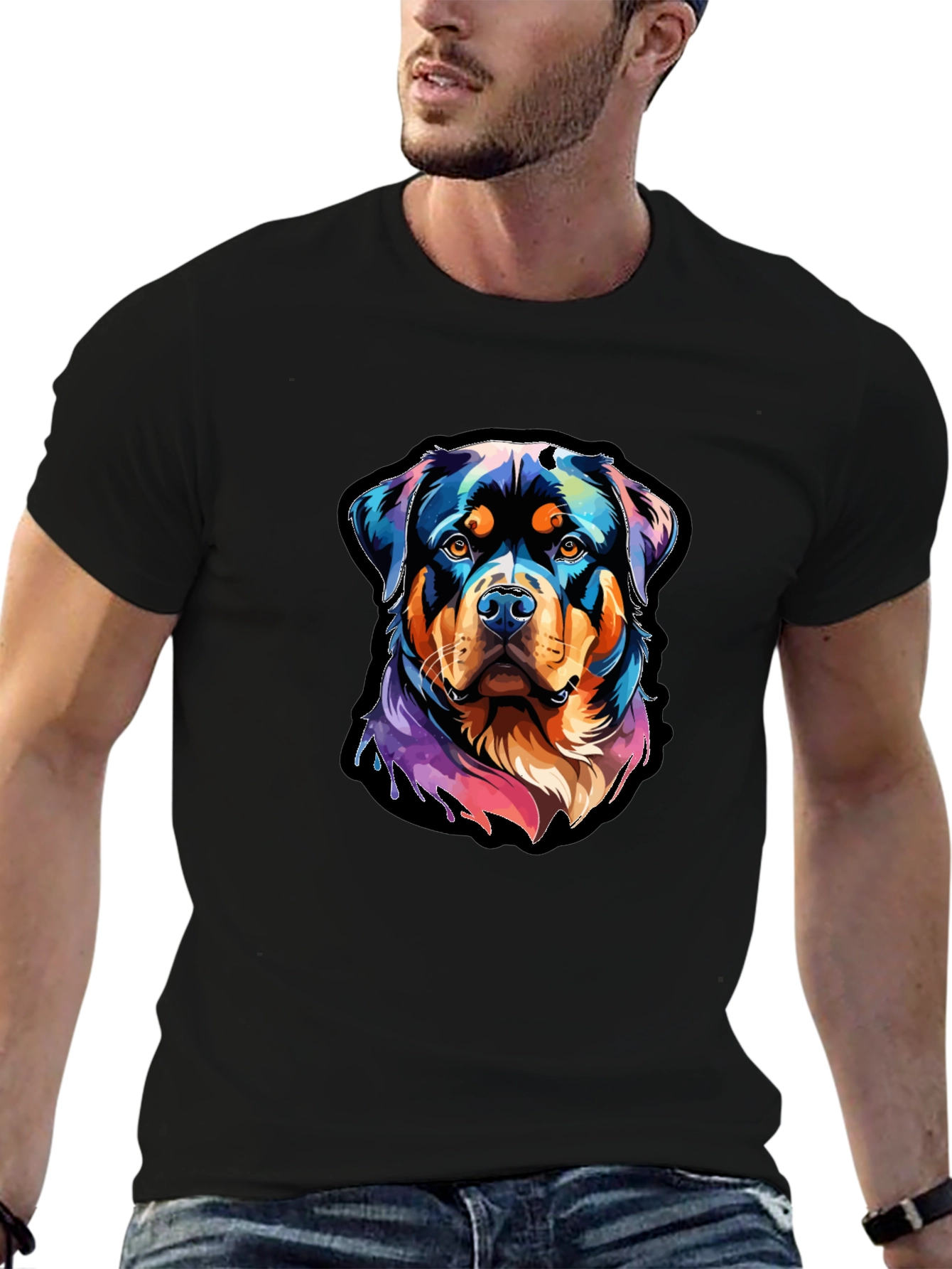 Rottweiler Art Graphic Tee - Stylish Dog Lover Shirt