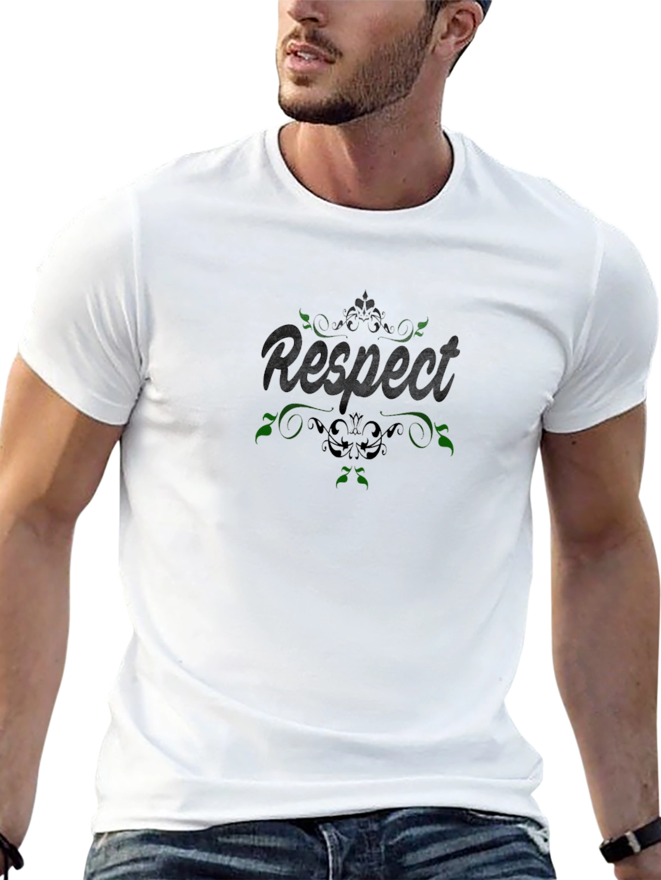 Respect Graphic T-Shirt - Black