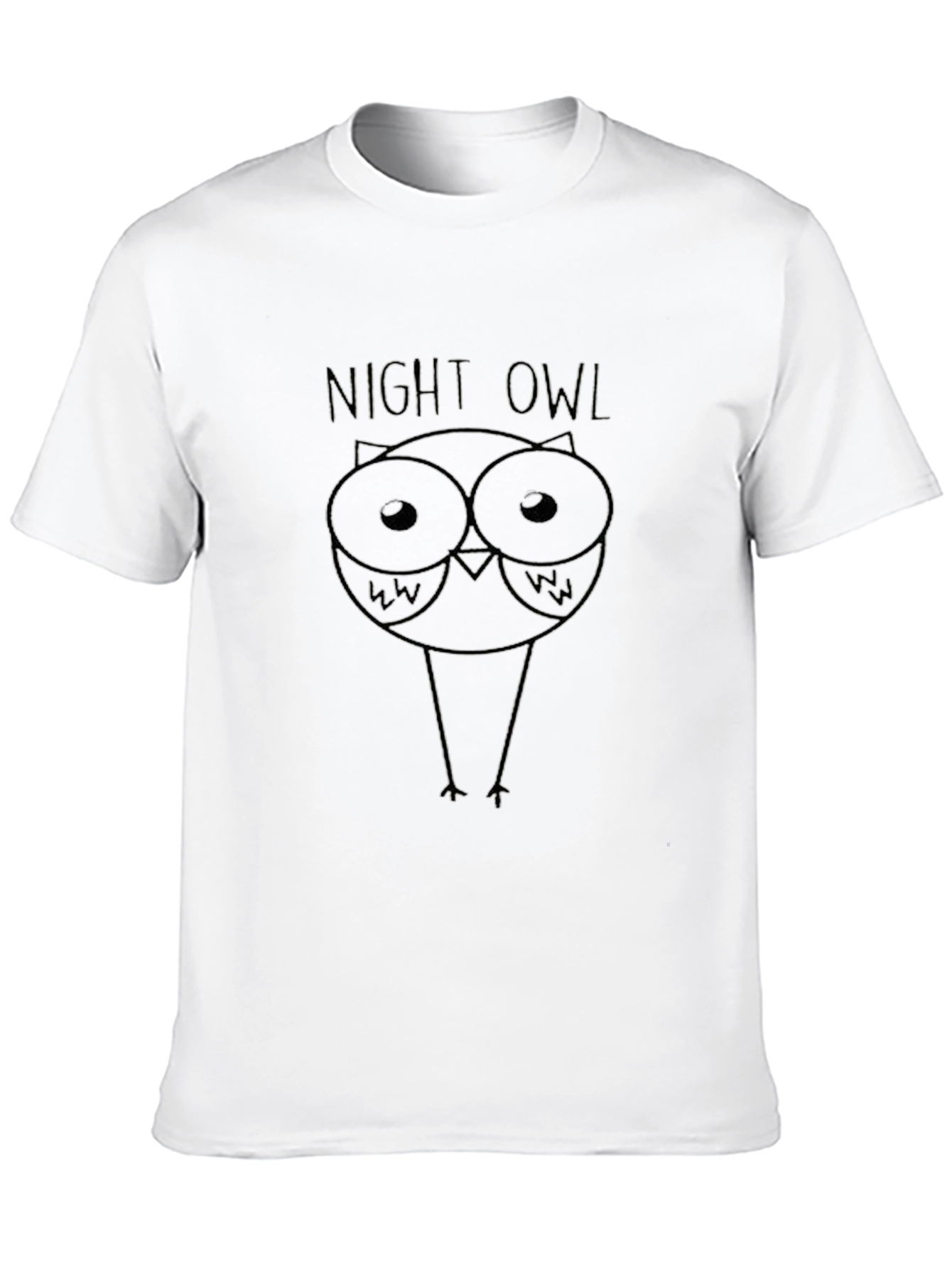 Night Owl Graphic Black T-Shirt