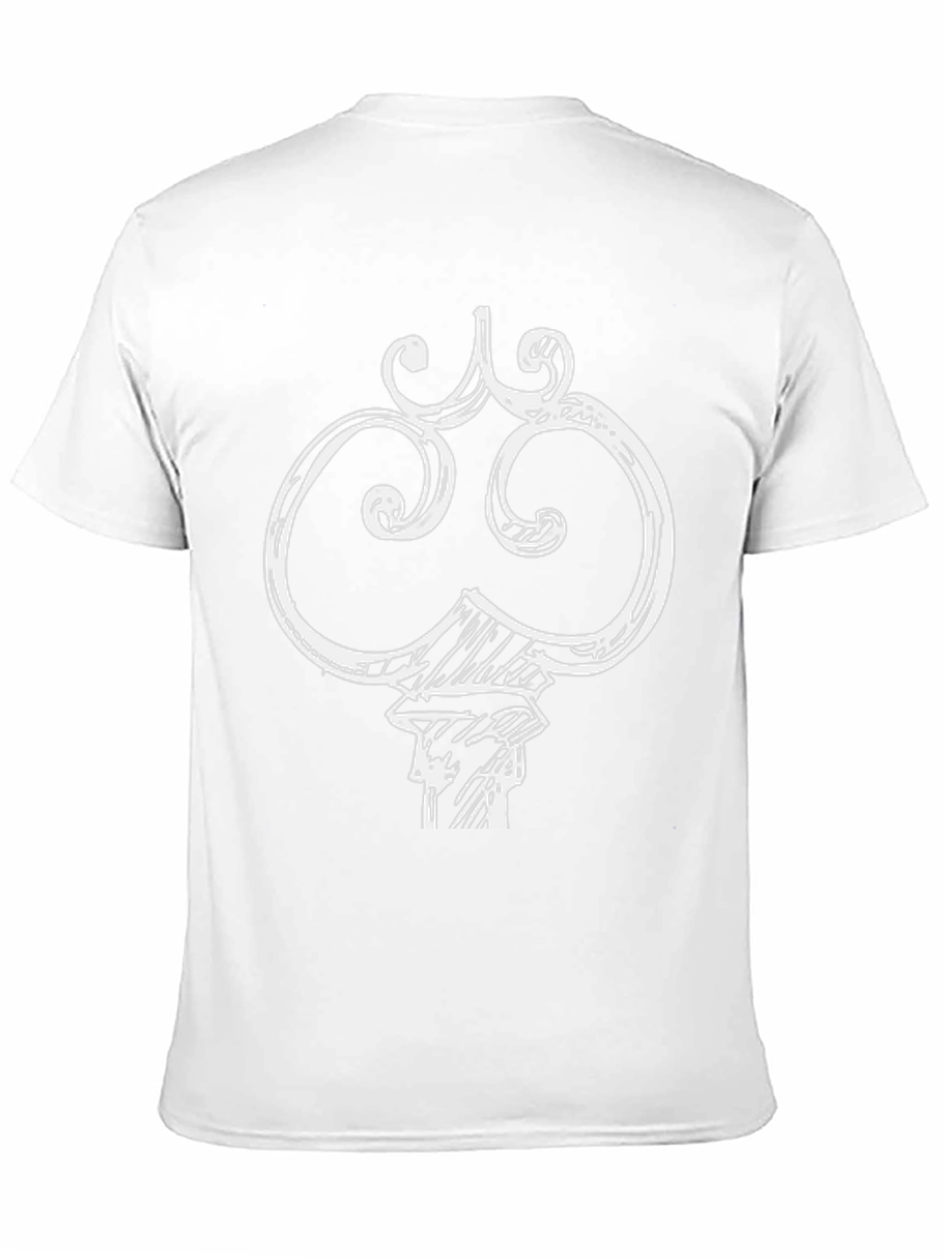 Key Graphic Tee - Black Cotton Blend Casual T-Shirt