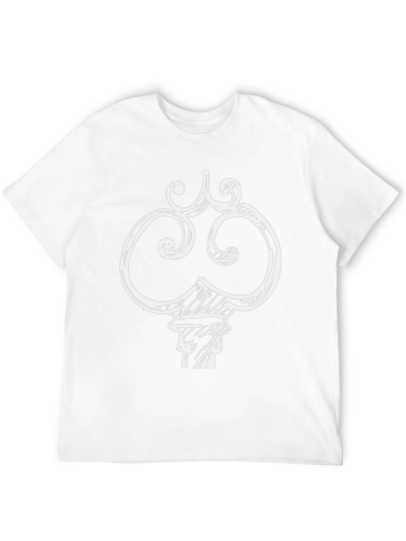 Key Graphic Tee - Black Cotton Blend Casual T-Shirt