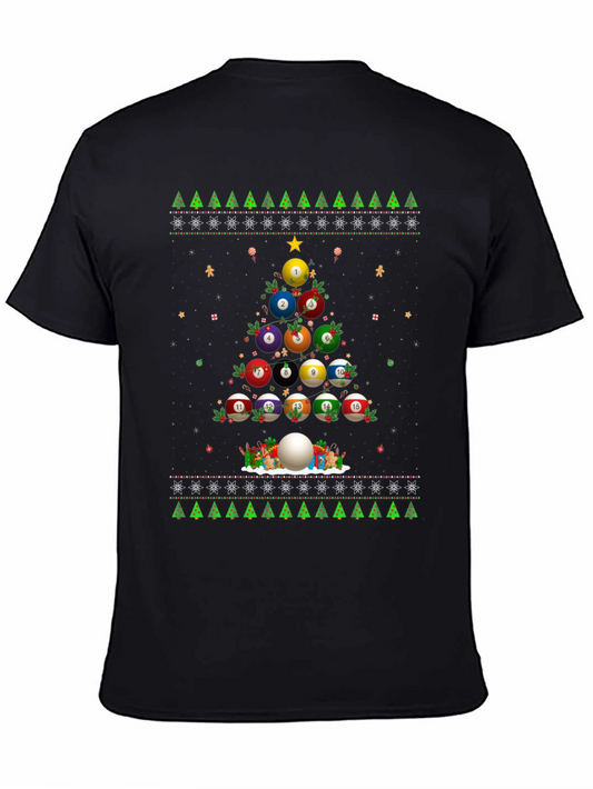 Billiard Ball Christmas Tree Holiday T-Shirt