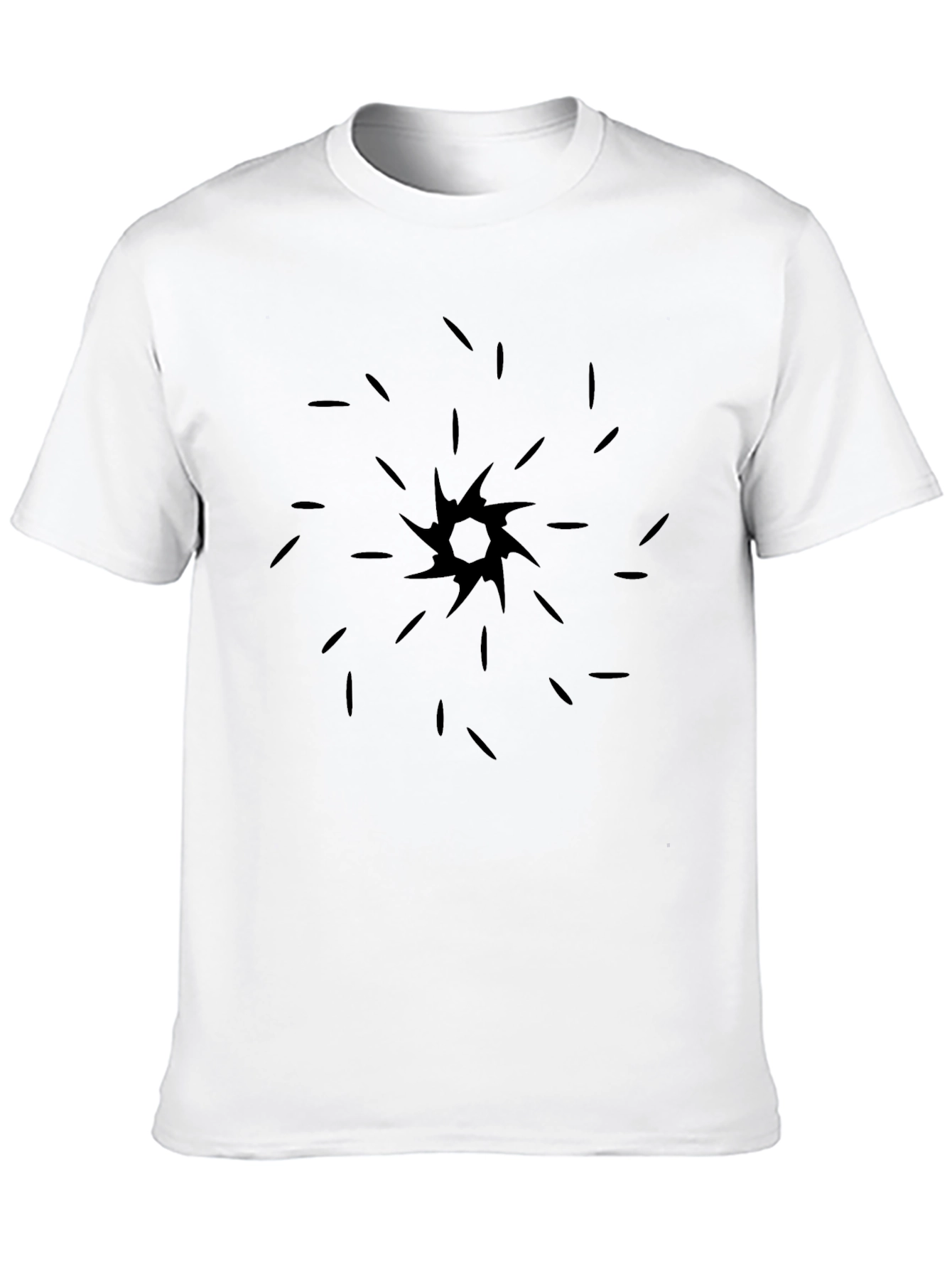 Modern Black Graphic Tee - Abstract Design