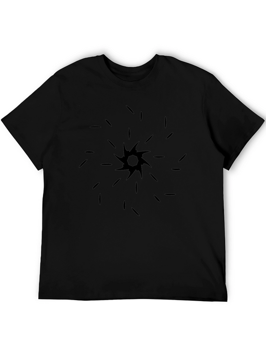 Modern Black Graphic Tee - Abstract Design