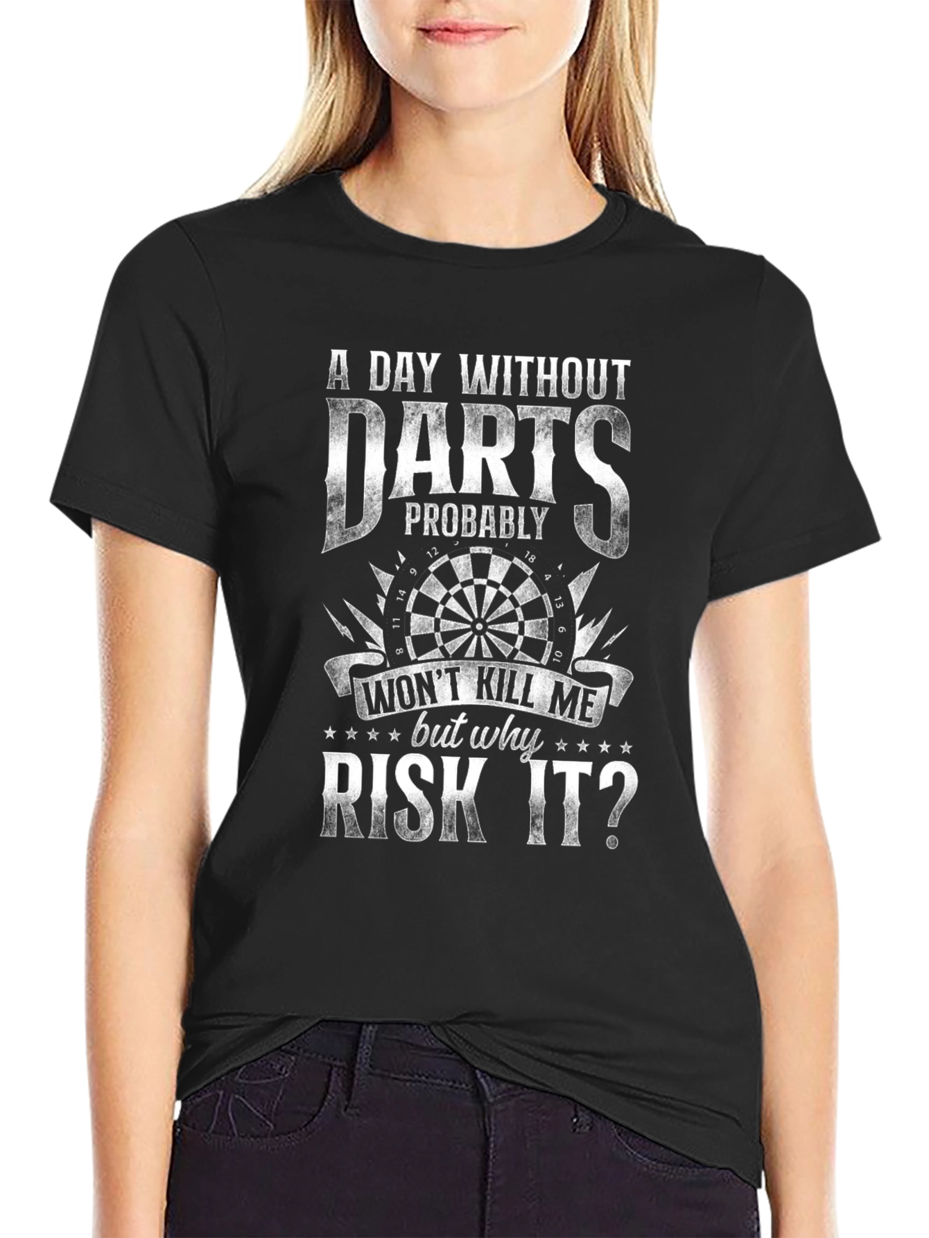 Funny Darts T-Shirt: A Day Without Darts