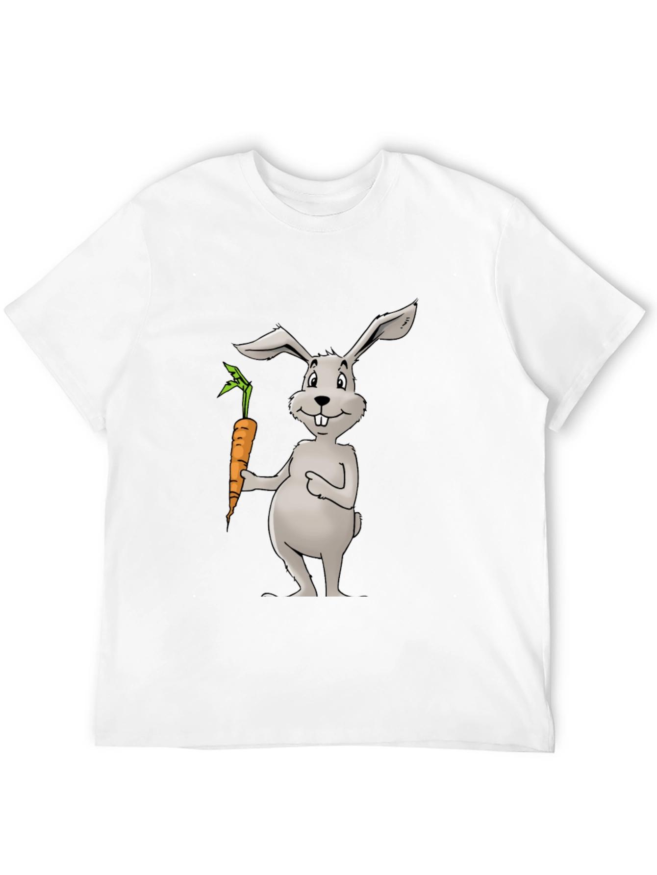 Bunny & Carrot Black T-Shirt - Unisex Graphic Tee