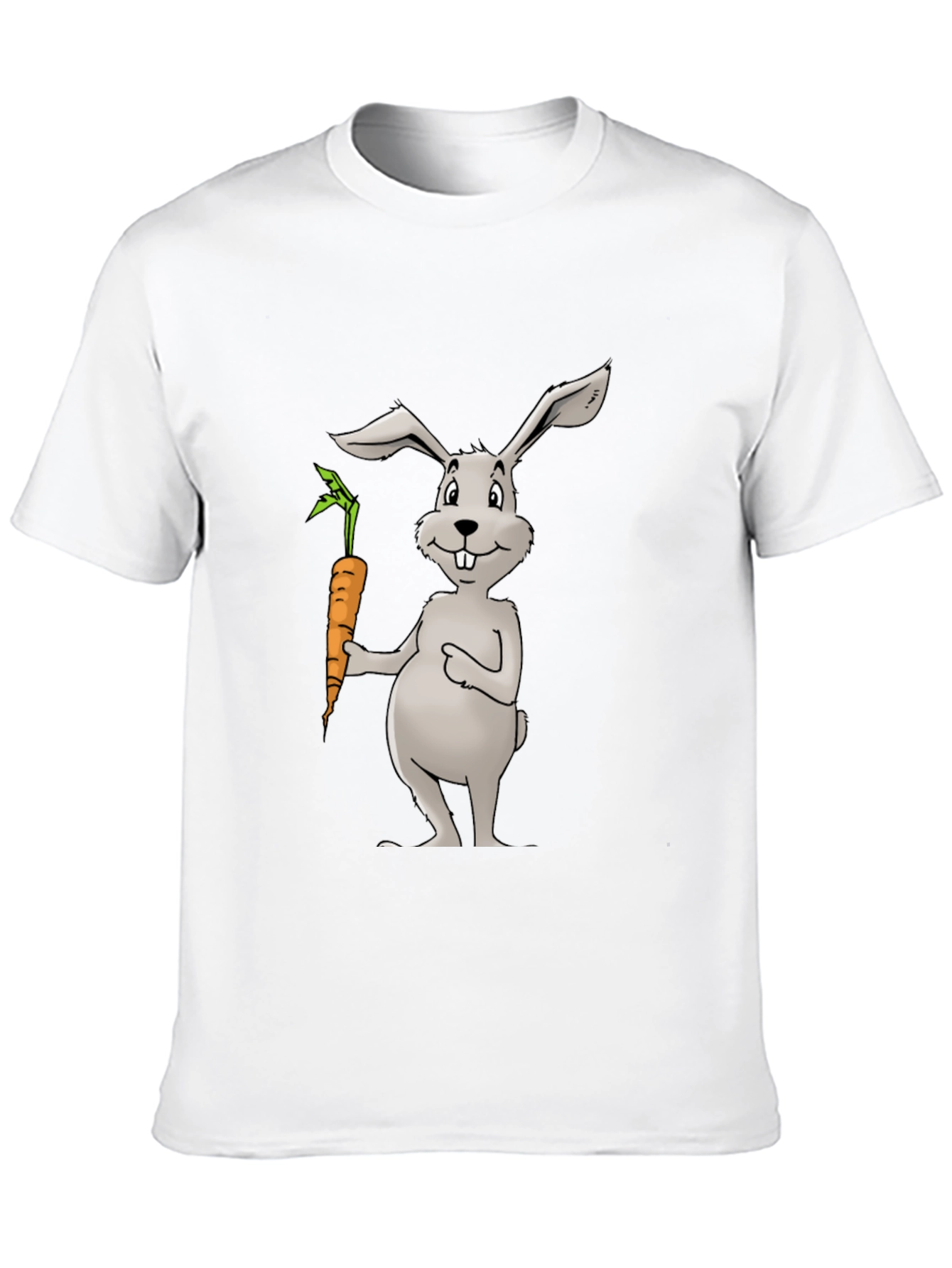 Bunny & Carrot Black T-Shirt - Unisex Graphic Tee
