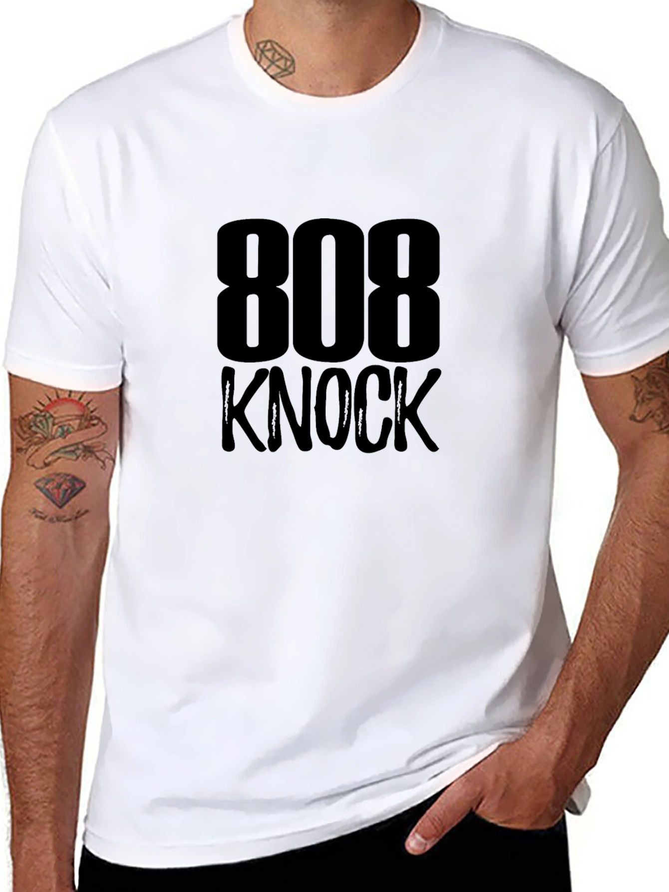 808 Knock Graphic Tee - Bold Black T-Shirt