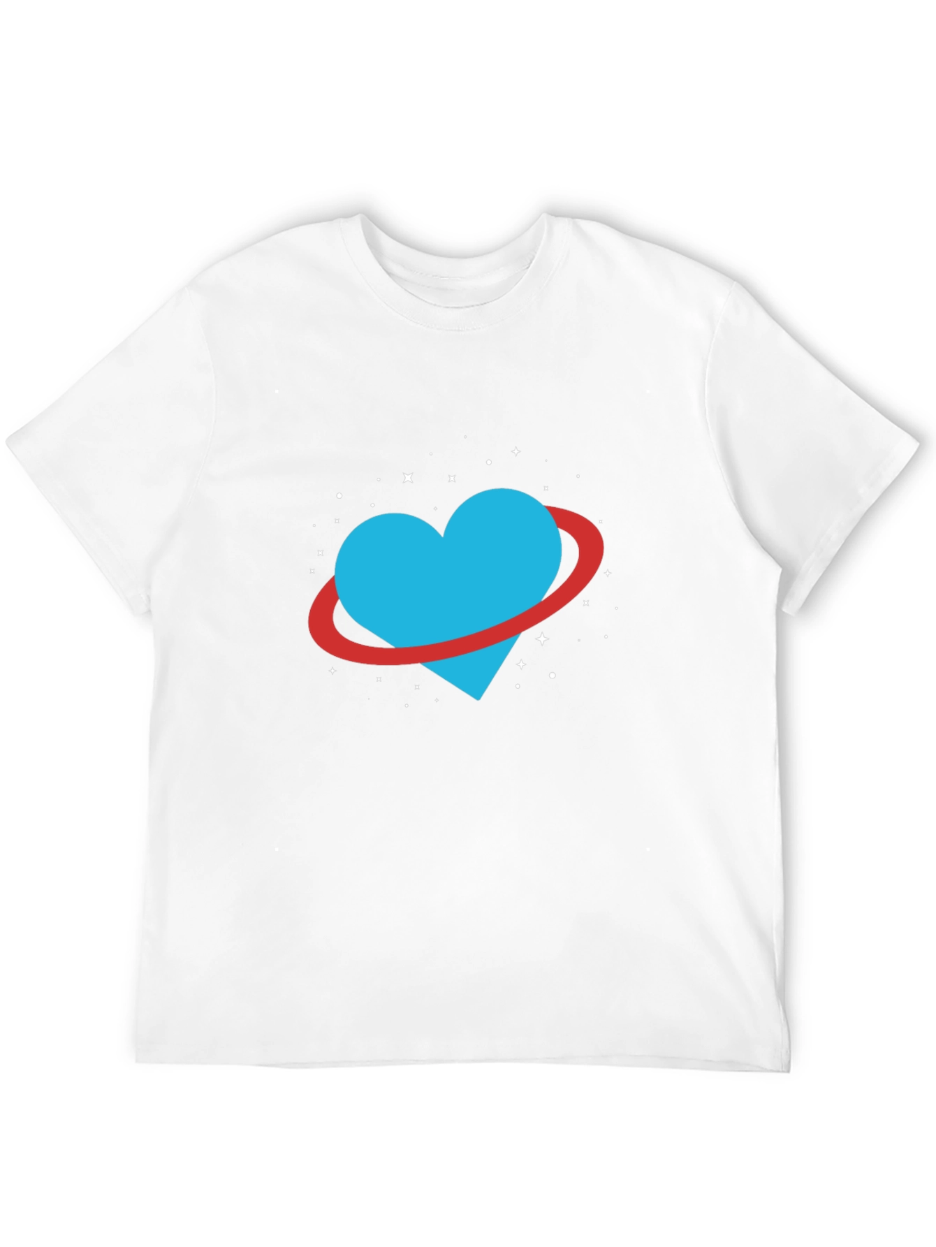 Heart Planet Graphic Black T-Shirt