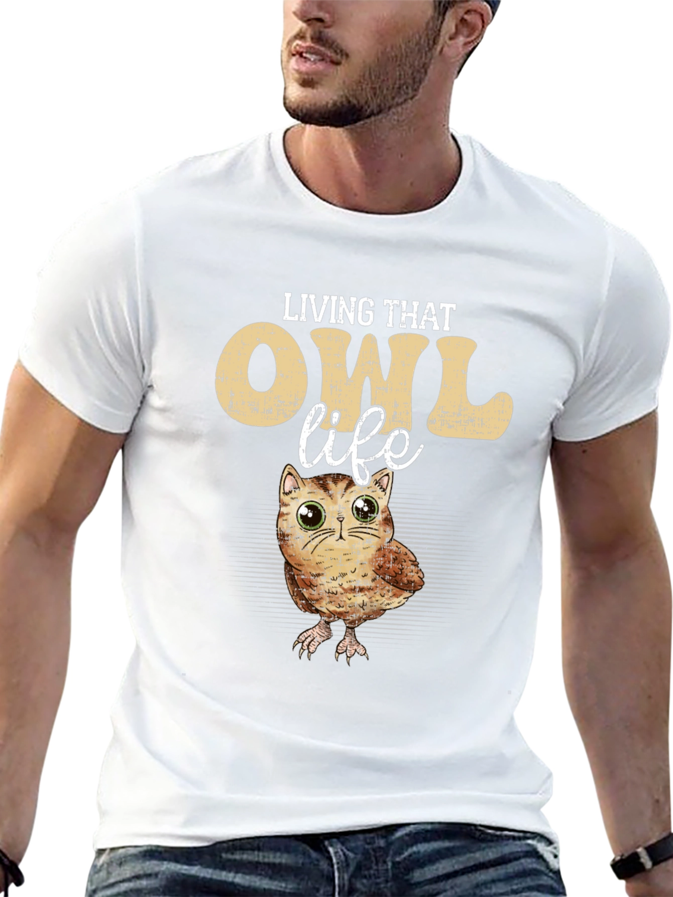 Living That Owl Life T-Shirt - Cute Animal Tee