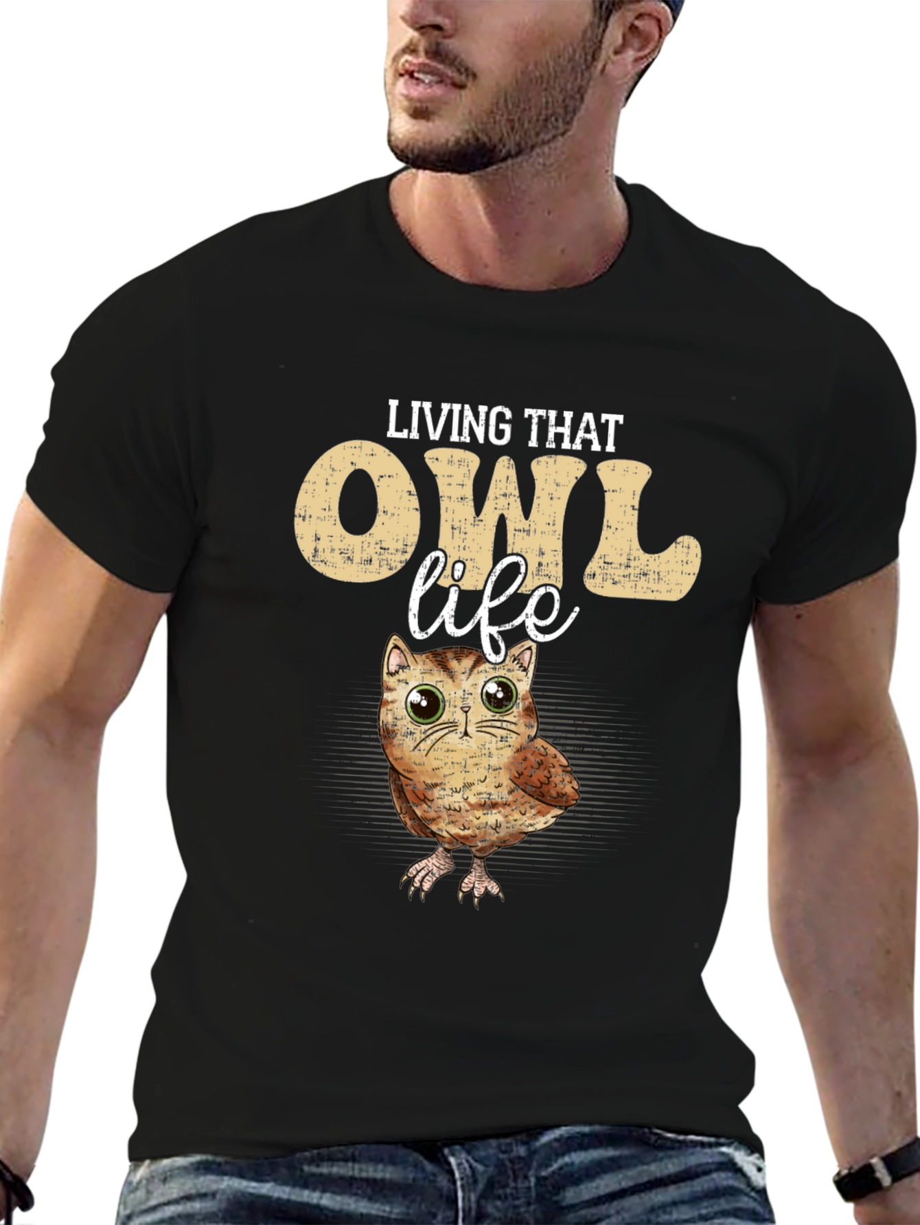 Living That Owl Life T-Shirt - Cute Animal Tee