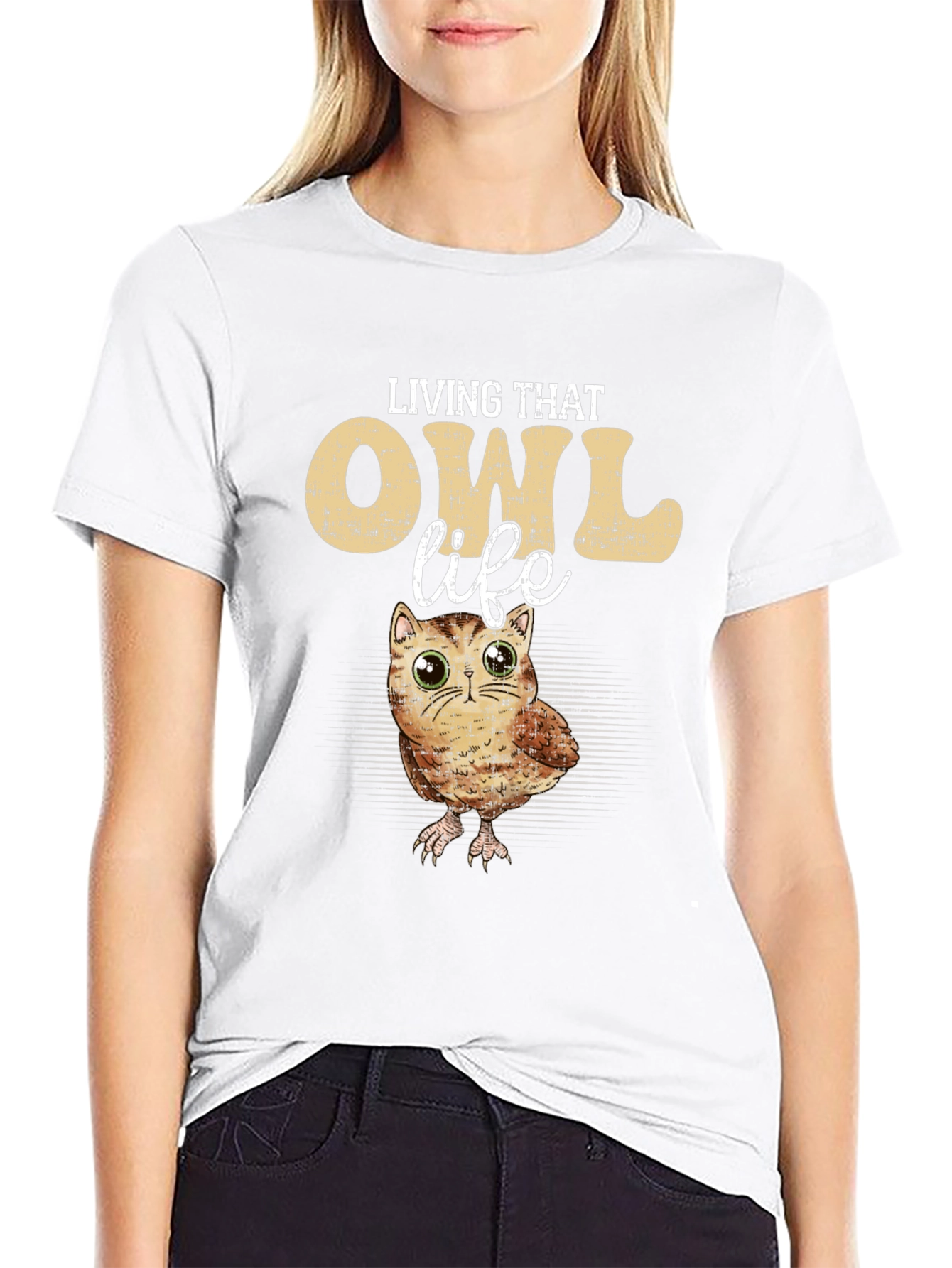 Living That Owl Life T-Shirt - Cute Animal Tee