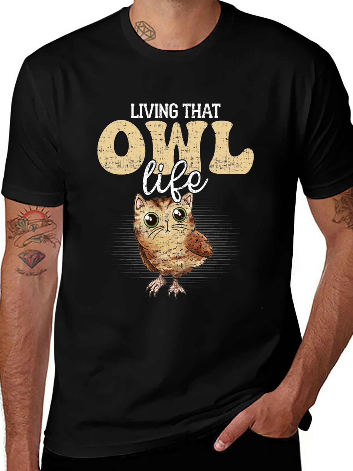 Living That Owl Life T-Shirt - Cute Animal Tee