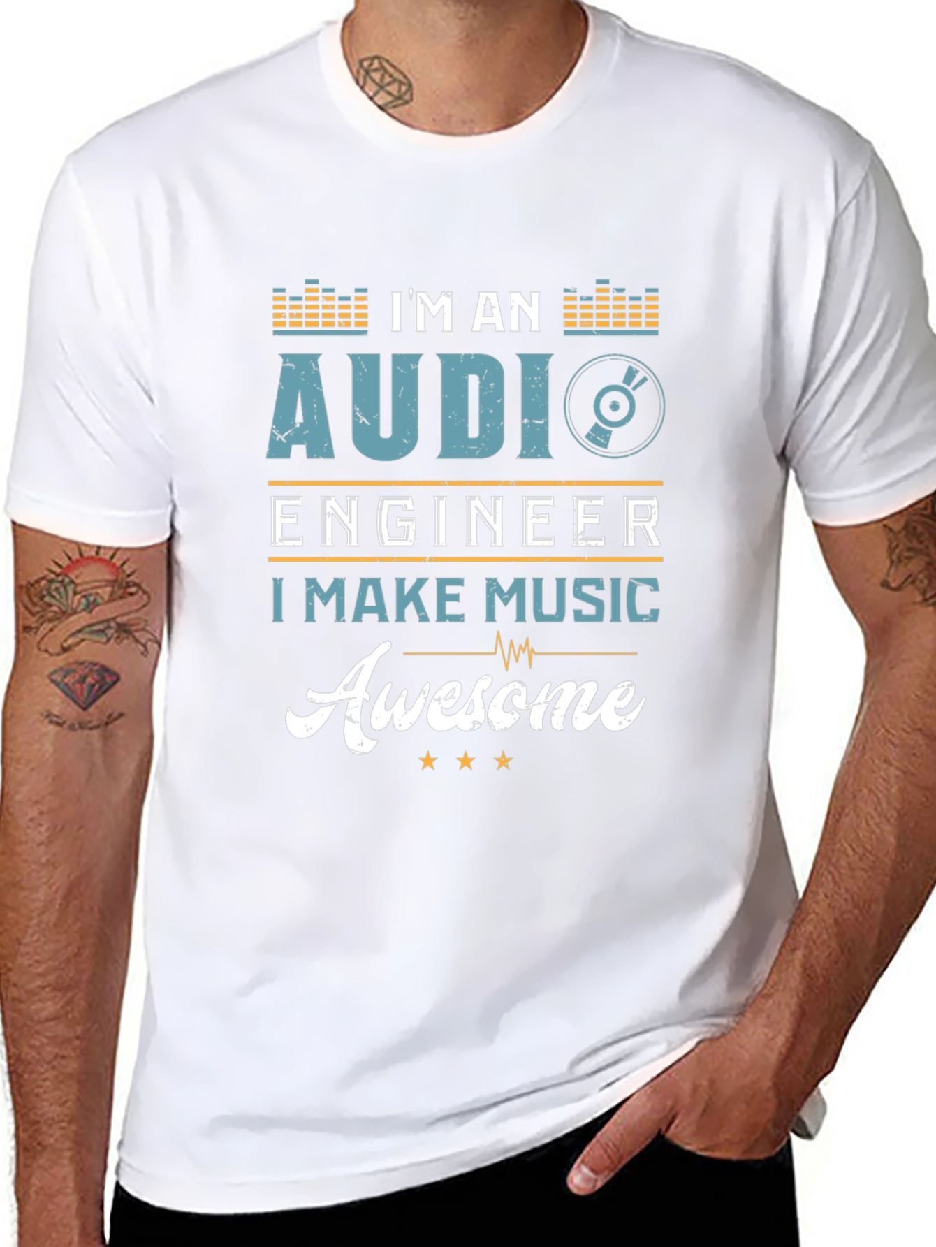 Audi Engineer Music T-Shirt - Awesome Graphic Tee