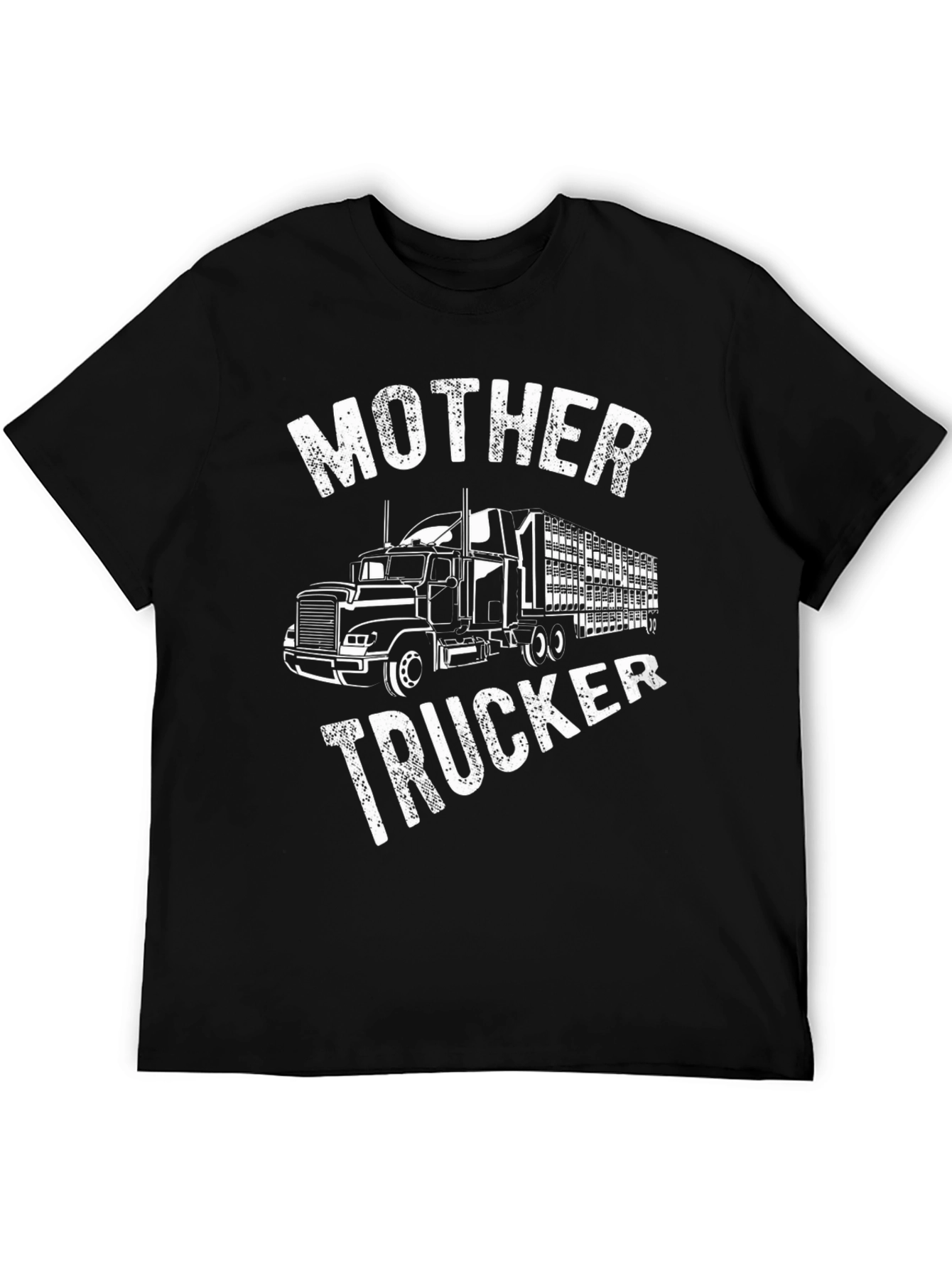 Mother Trucker Graphic T-Shirt - Black