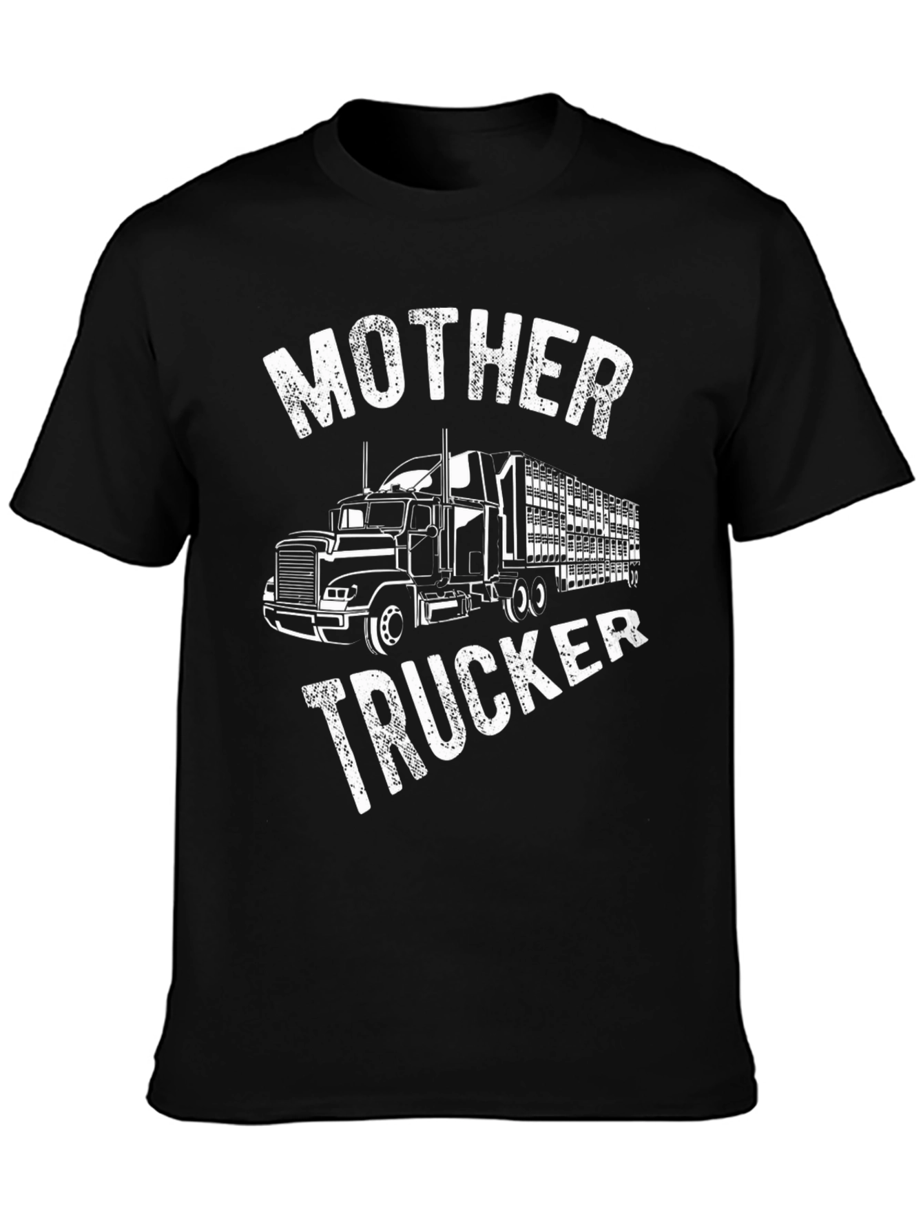 Mother Trucker Graphic T-Shirt - Black