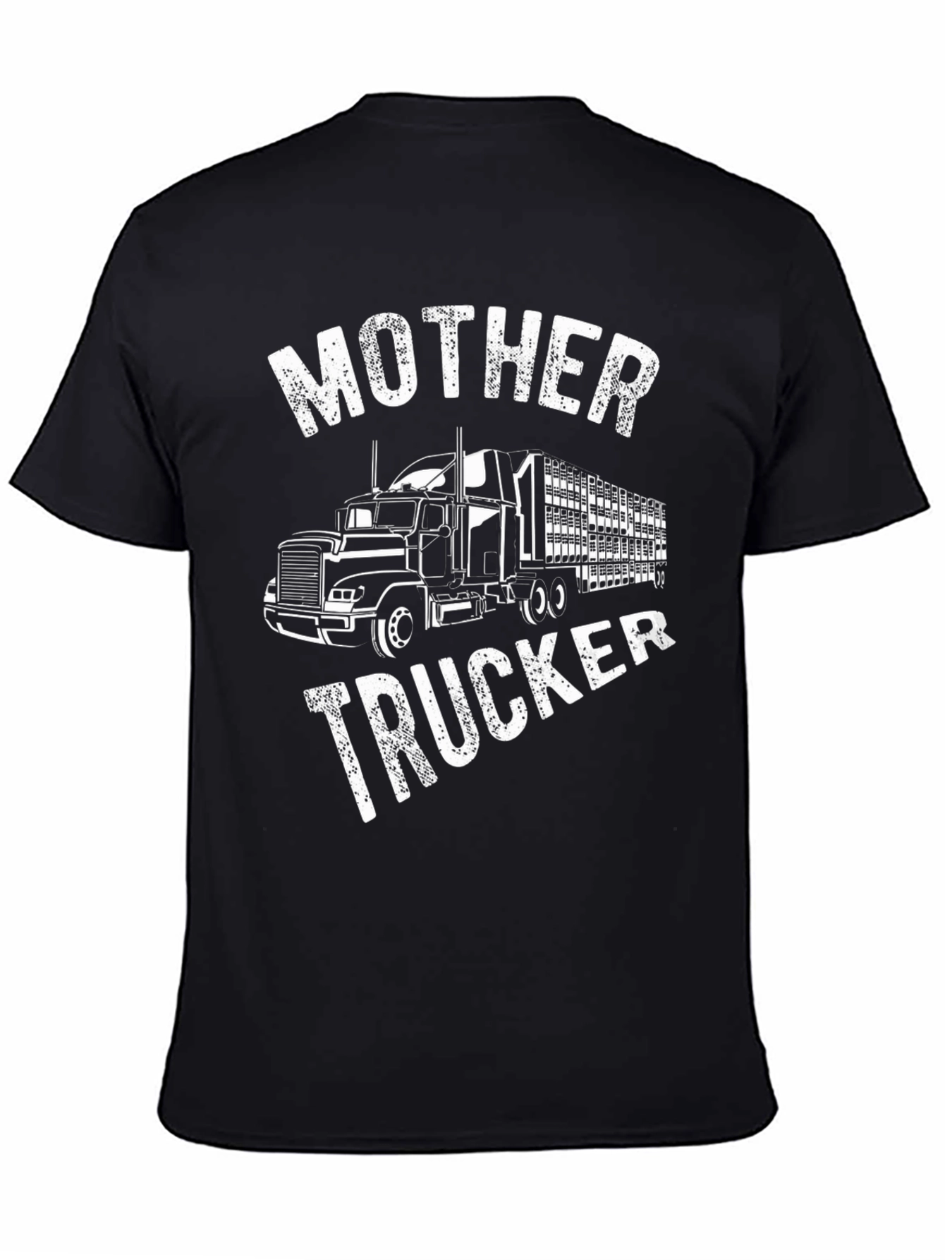 Mother Trucker Graphic T-Shirt - Black