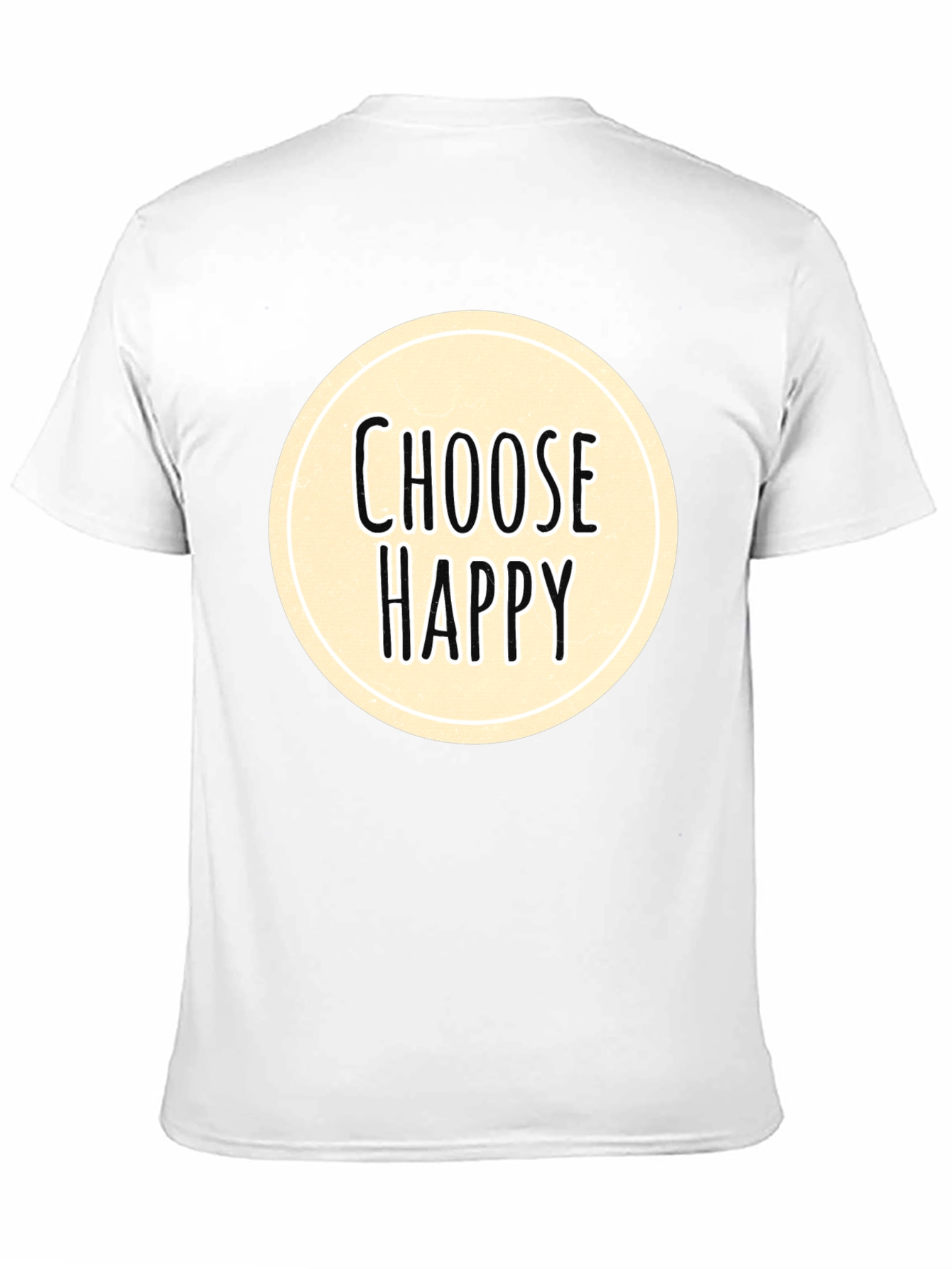 Choose Happy Graphic Tee - Black Cotton Comfort