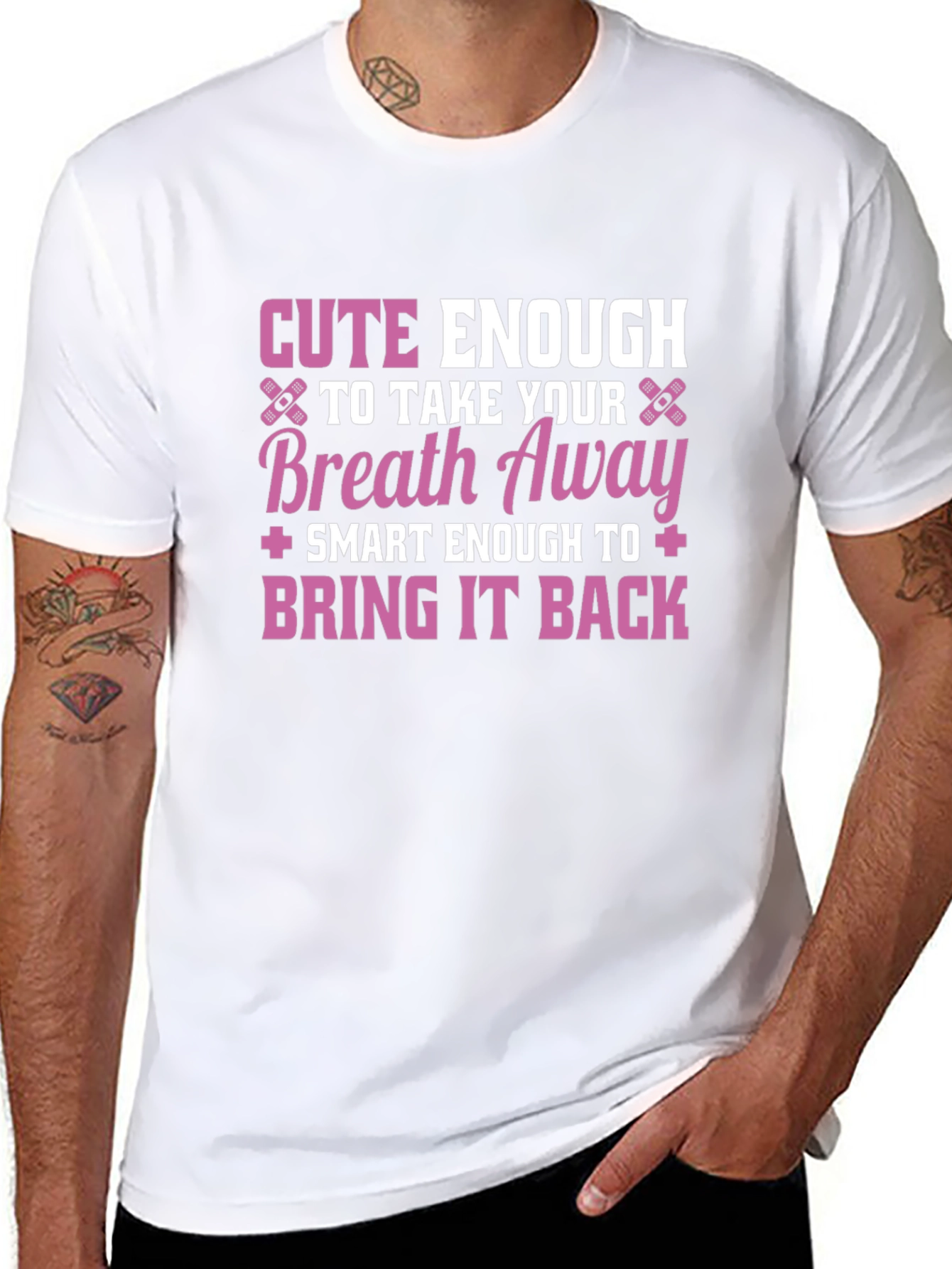 Cute Enough To Take Your Breath Away Black T-Shirt