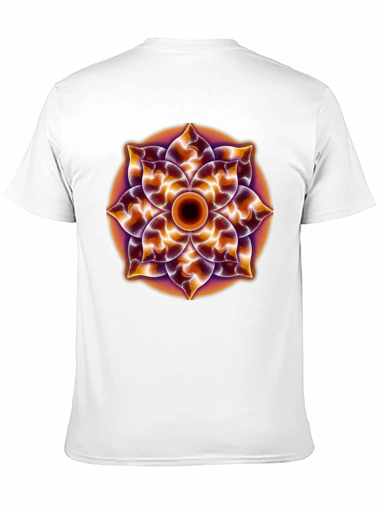 Psychedelic Mandala Graphic Tee - Black Cotton T-Shirt