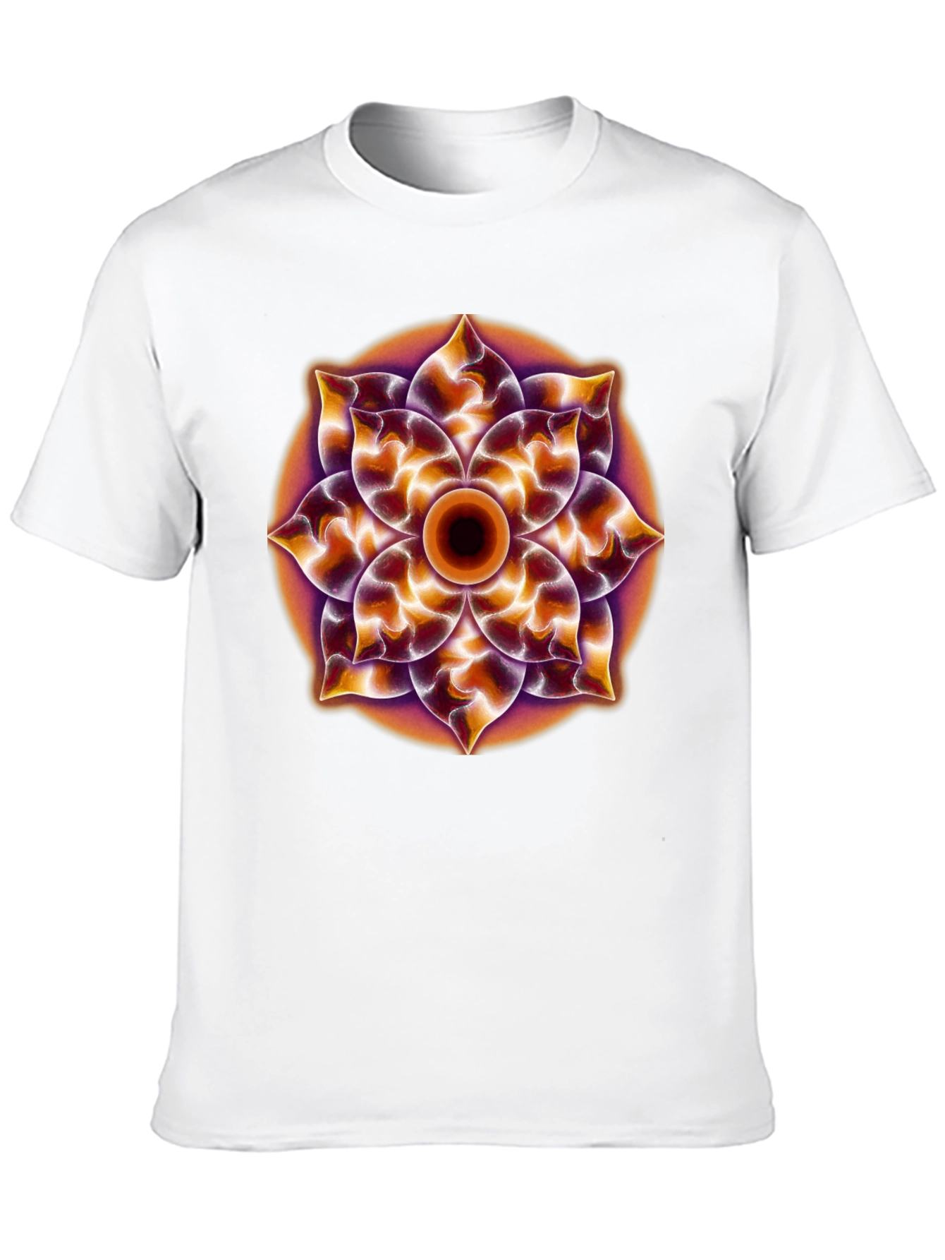 Psychedelic Mandala Graphic Tee - Black Cotton T-Shirt